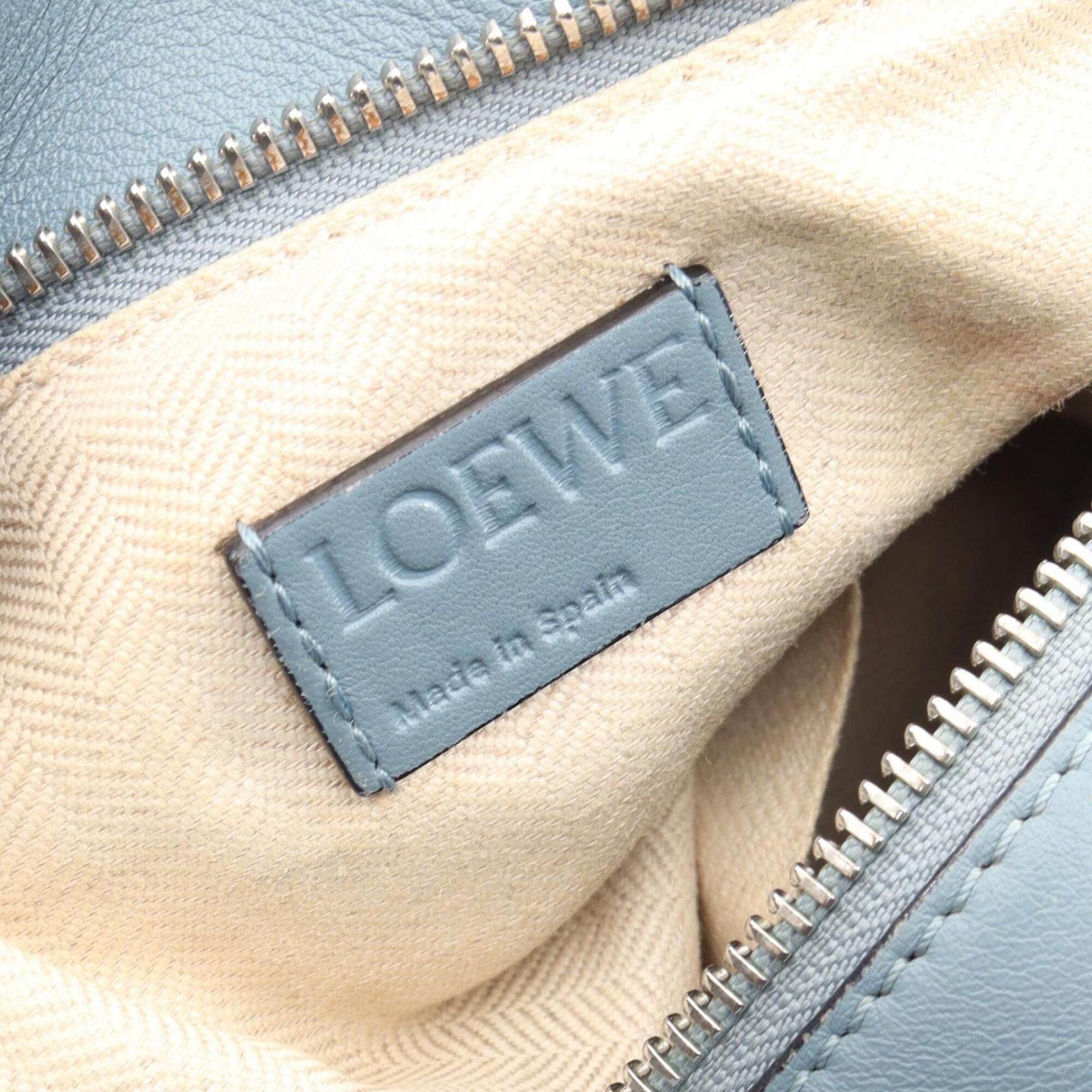Loewe Loewe Puzzle Bag Medium 2-Way Handbag Leather Women's Blue Size ONE SIZE - 4 Thumbnail