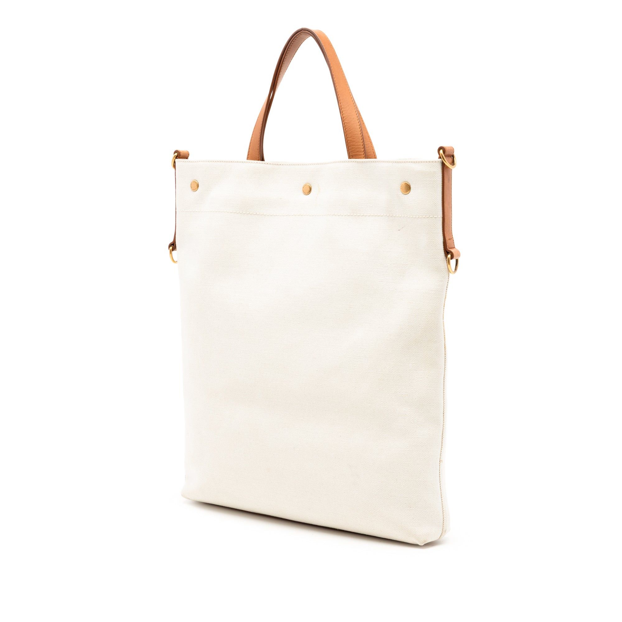 Saint Laurent Paris Canvas Stencil Logo Convertible Tote Size ONE SIZE - 2 Thumbnail