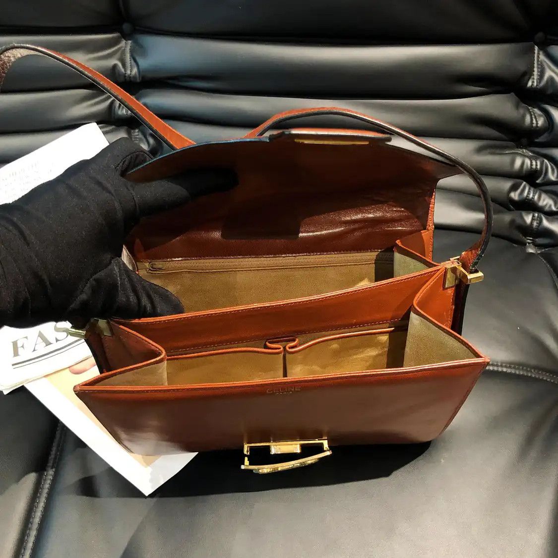 Celine CELINE brown cowhide leather shoulder bag Size ONE SIZE - 9 Thumbnail