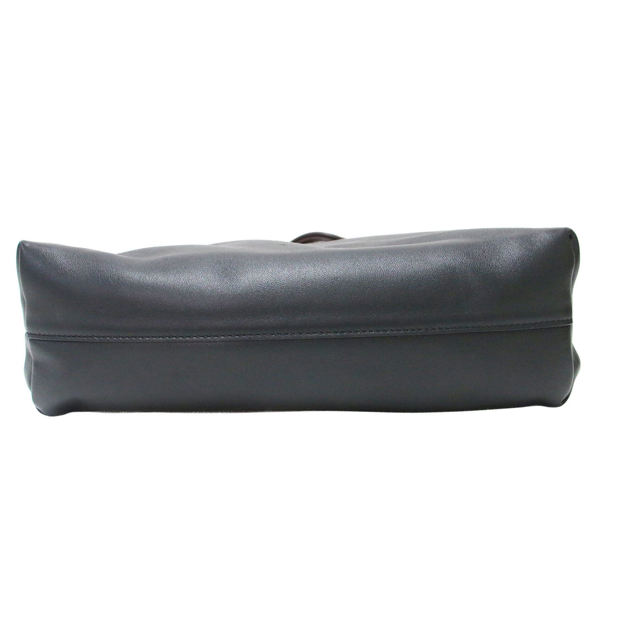 Loewe LOEWE Flamenco Purse Tote Melona Palam Shoulder Bag Crossbody Chain Leather Black Brown Women's Size ONE SIZE - 7 Thumbnail