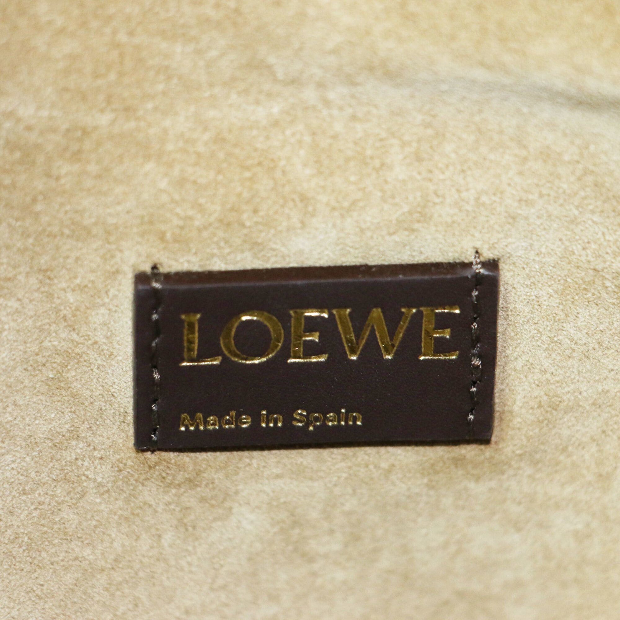 Loewe LOEWE Flamenco Purse Tote Melona Palam Shoulder Bag Crossbody Chain Leather Black Brown Women's Size ONE SIZE - 6 Thumbnail