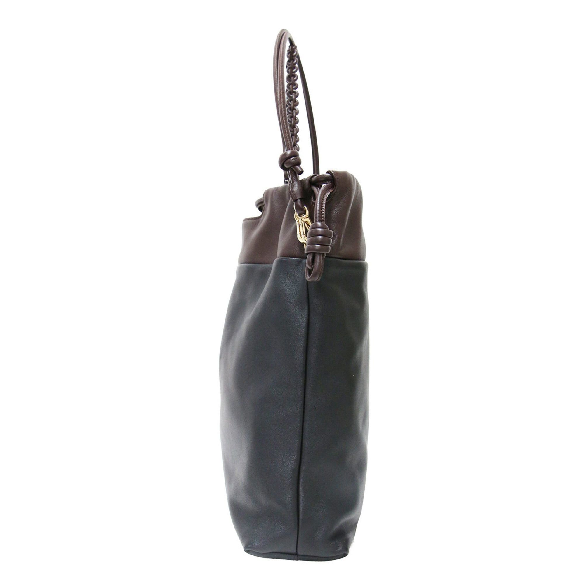 Loewe LOEWE Flamenco Purse Tote Melona Palam Shoulder Bag Crossbody Chain Leather Black Brown Women's Size ONE SIZE - 2 Thumbnail