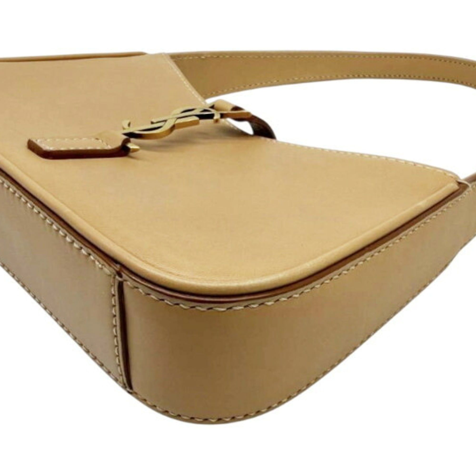Saint Laurent Paris YVES SAINT LAURENT Le Sancassette Mini Leather Beige 710318 YSL Handbag for Women Size ONE SIZE - 5 Thumbnail