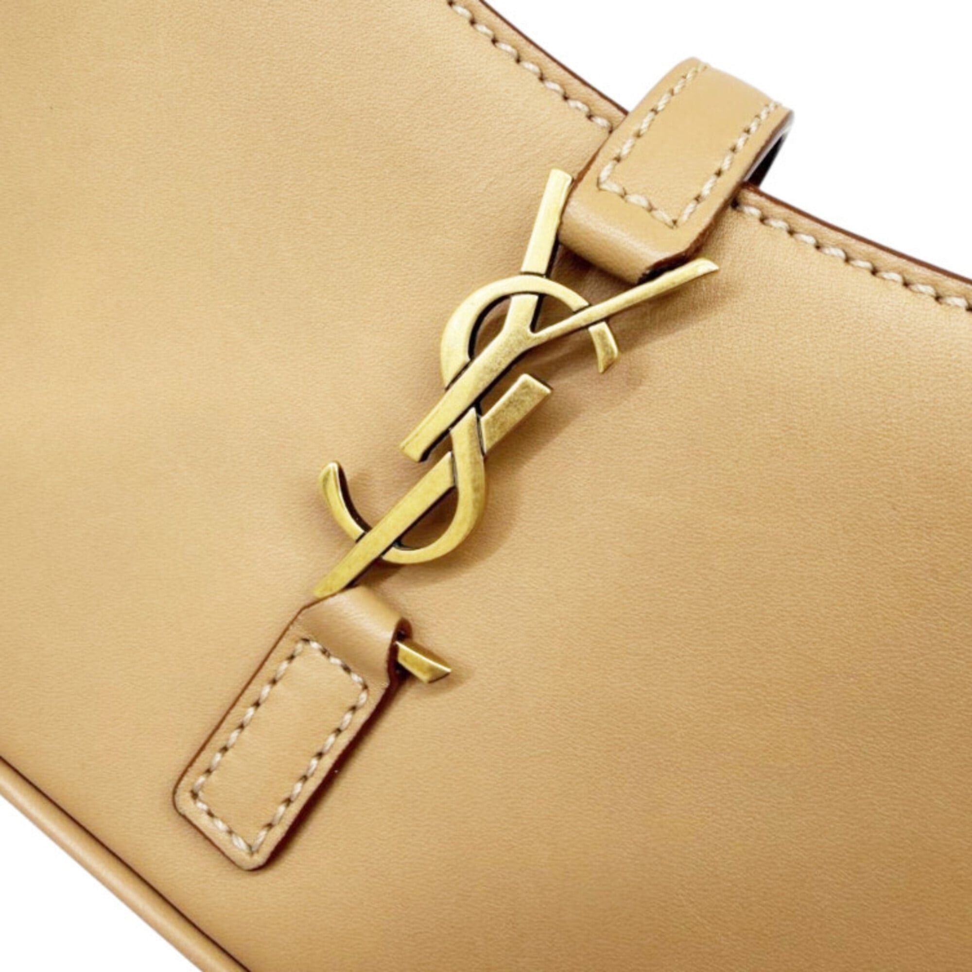 Saint Laurent Paris YVES SAINT LAURENT Le Sancassette Mini Leather Beige 710318 YSL Handbag for Women Size ONE SIZE - 10 Thumbnail