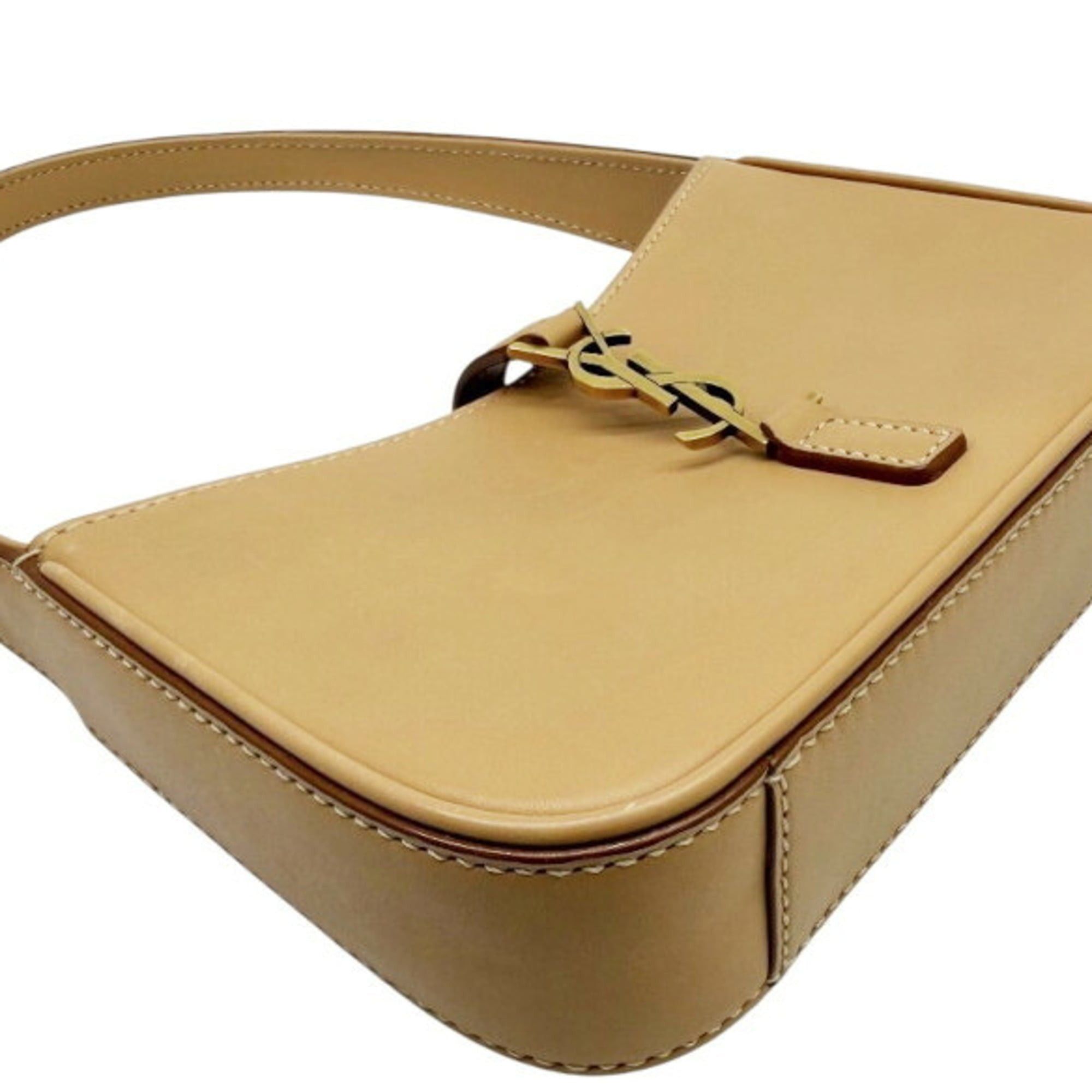Saint Laurent Paris YVES SAINT LAURENT Le Sancassette Mini Leather Beige 710318 YSL Handbag for Women Size ONE SIZE - 6 Thumbnail