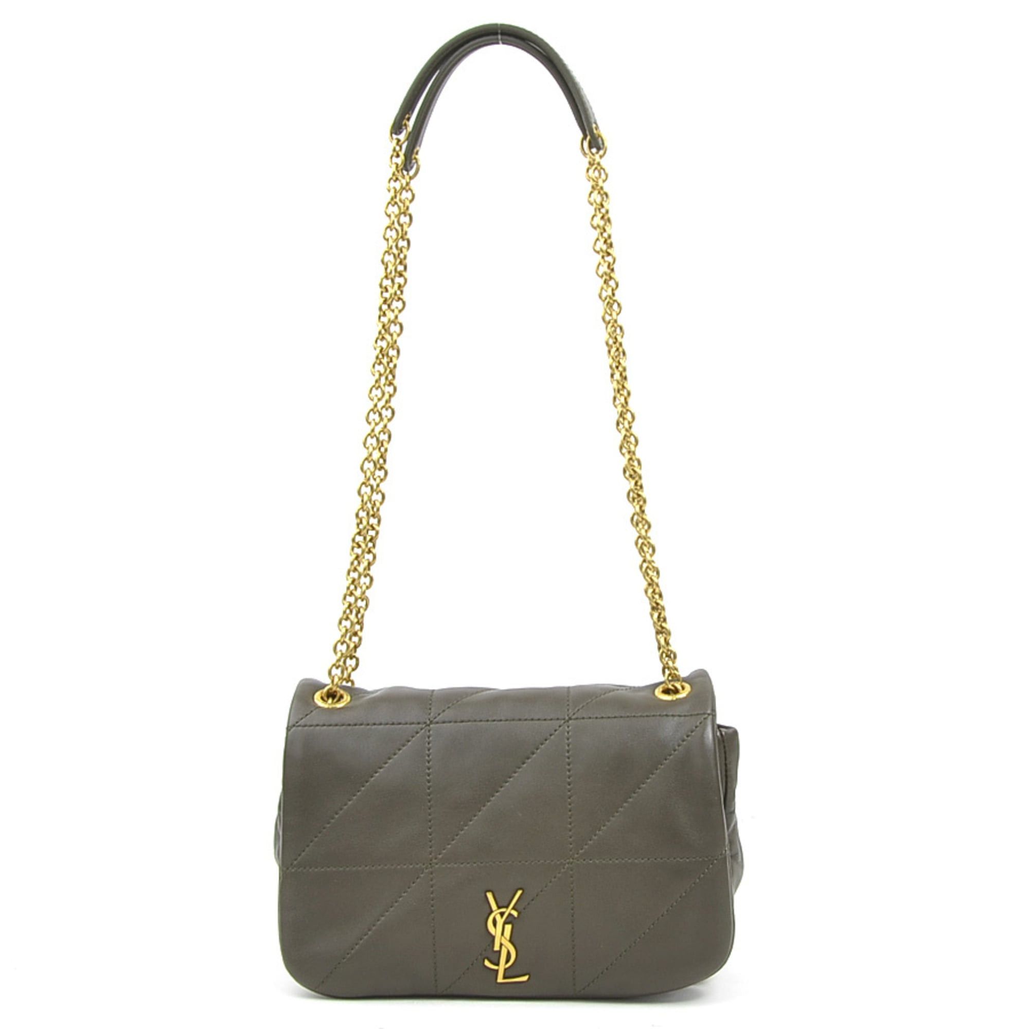 Saint Laurent Paris Saint Laurent Jamie 4.3 Shoulder Bag, Leather, Khaki Brown, Women's, 766754 90288k Size ONE SIZE - 16 Thumbnail