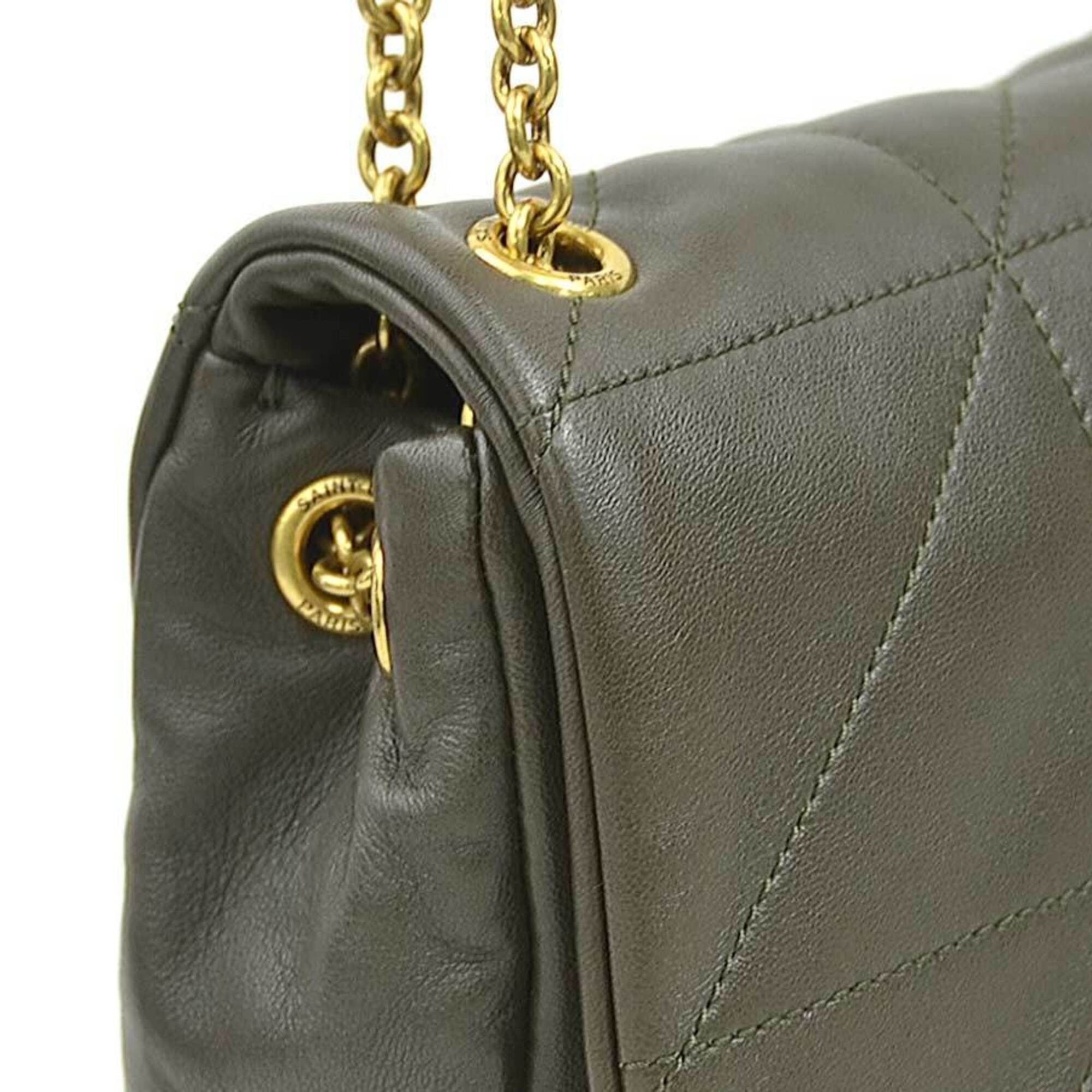 Saint Laurent Paris Saint Laurent Jamie 4.3 Shoulder Bag, Leather, Khaki Brown, Women's, 766754 90288k Size ONE SIZE - 6 Thumbnail