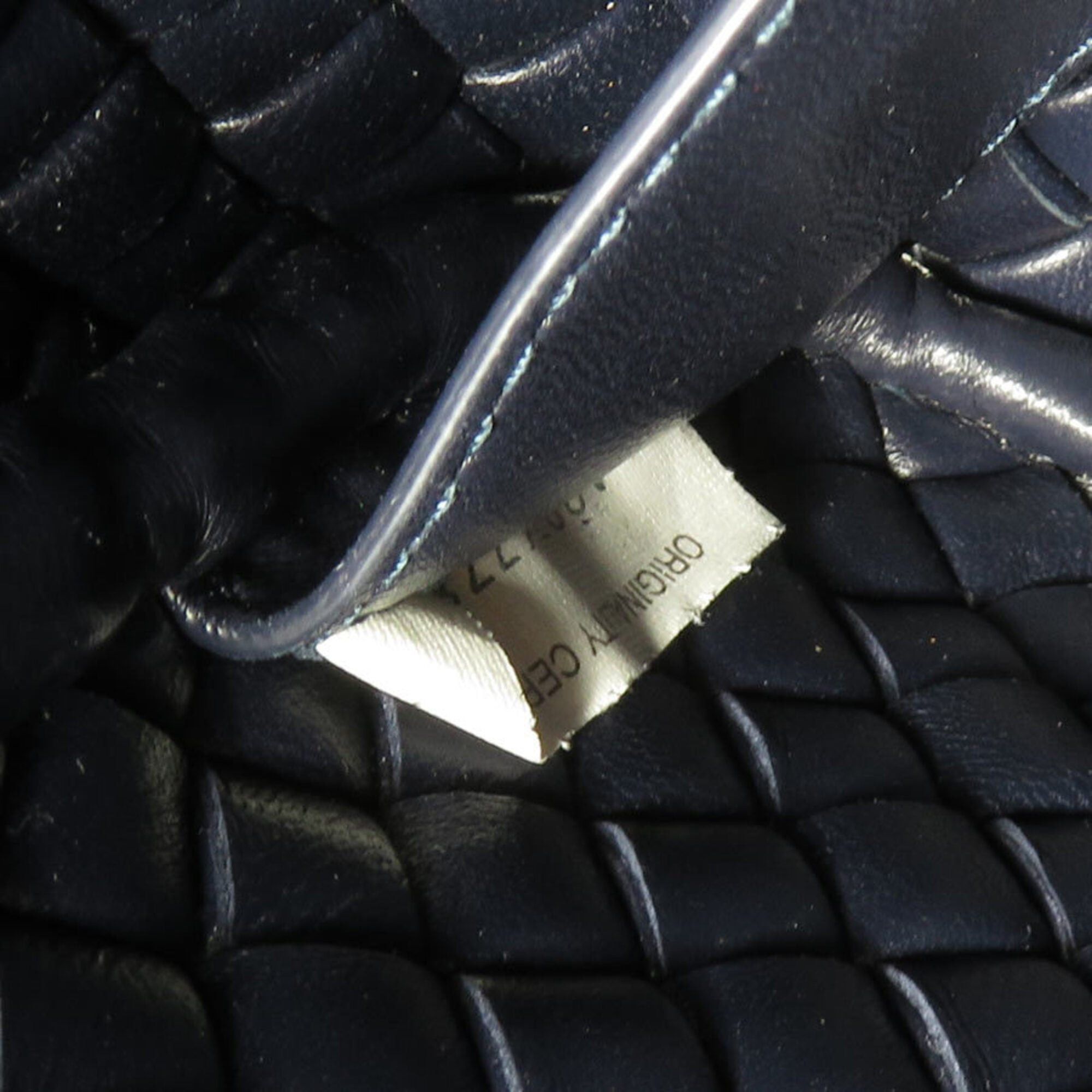 Bottega Veneta Bottega Veneta Intrecciato Small Cobble Leather Shoulder Bag, Navy, Women's, 90282k Size ONE SIZE - 12 Thumbnail
