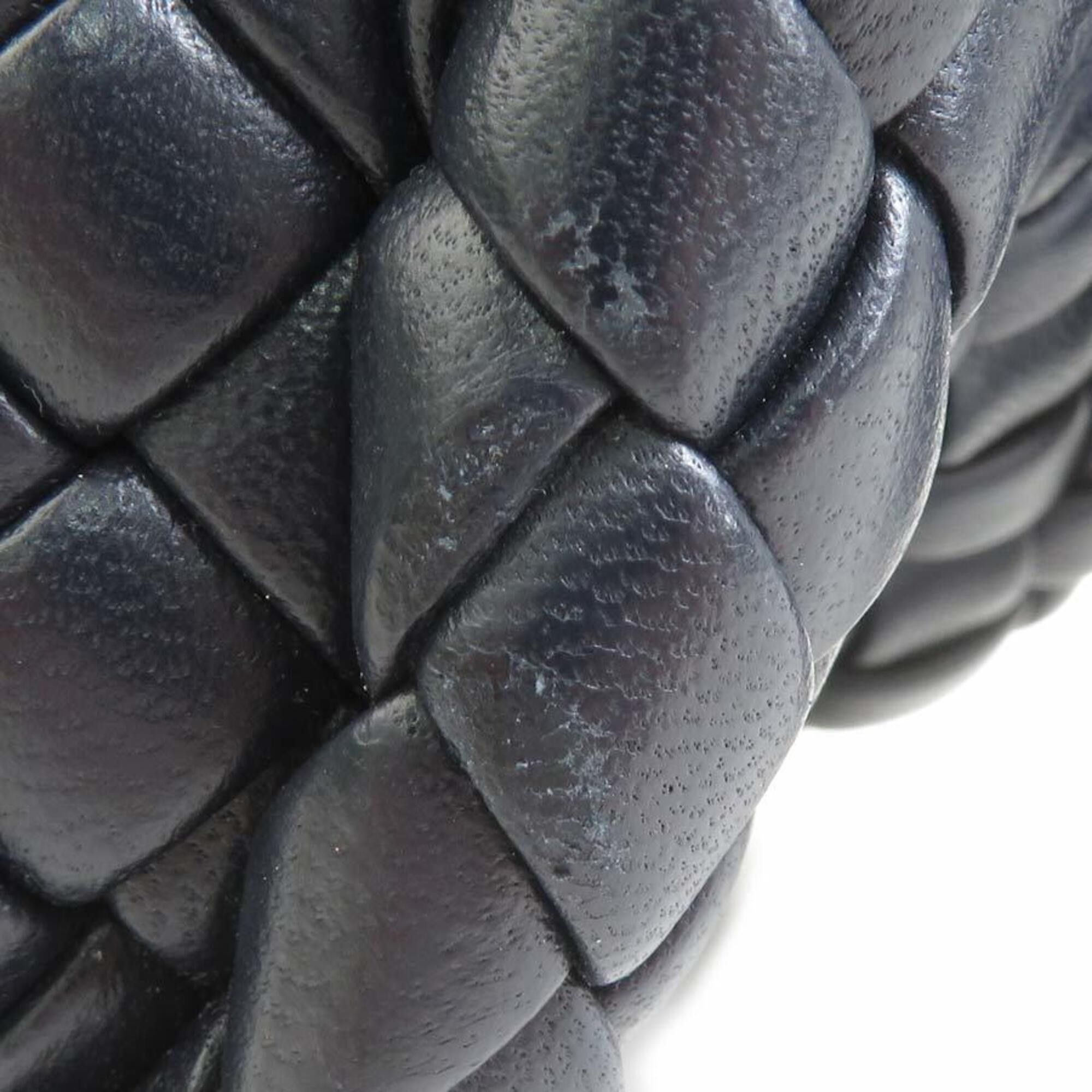Bottega Veneta Bottega Veneta Intrecciato Small Cobble Leather Shoulder Bag, Navy, Women's, 90282k Size ONE SIZE - 6 Thumbnail