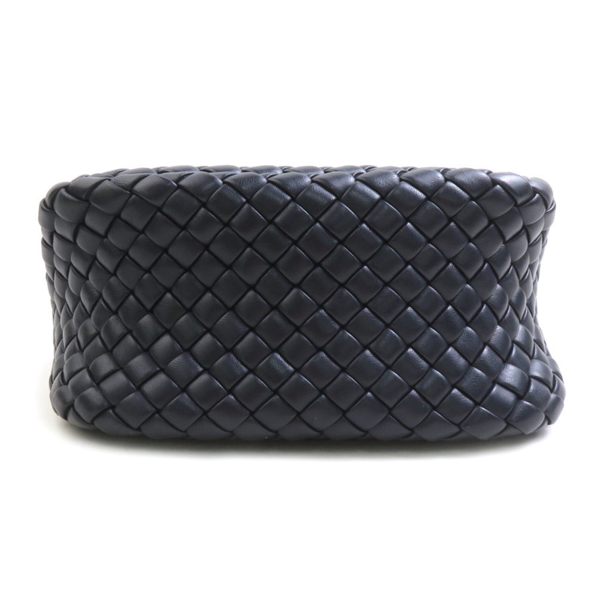 Bottega Veneta Bottega Veneta Intrecciato Small Cobble Leather Shoulder Bag, Navy, Women's, 90282k Size ONE SIZE - 5 Thumbnail