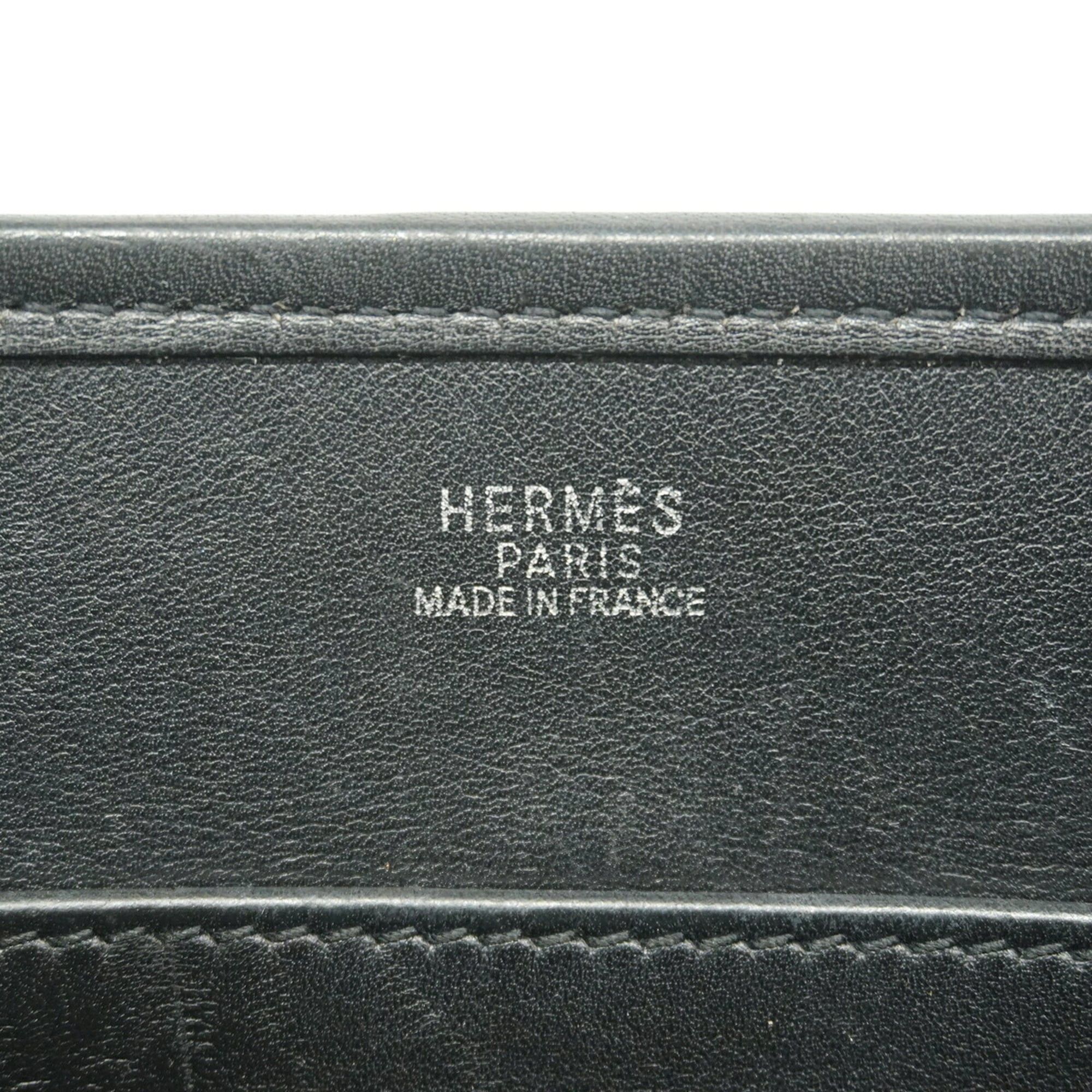 Hermes Hermes Evelyne 1GM Shoulder Bag, Toile Officier, Black, □H stamp, Women's Size ONE SIZE - 5 Thumbnail