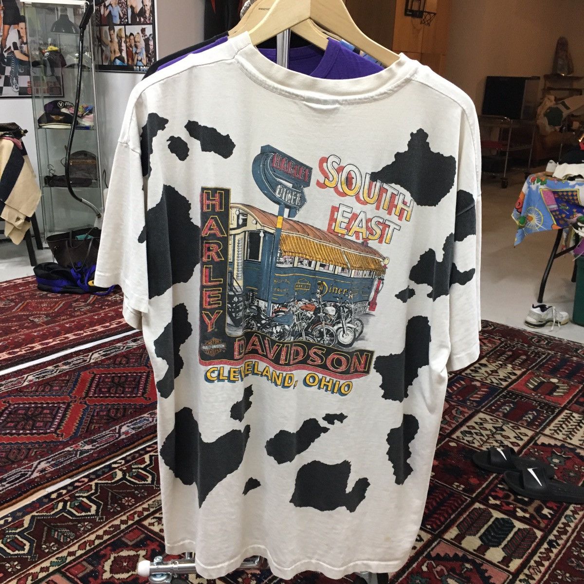 Harley Davidson Vintage 90s Harley Davidson all over print