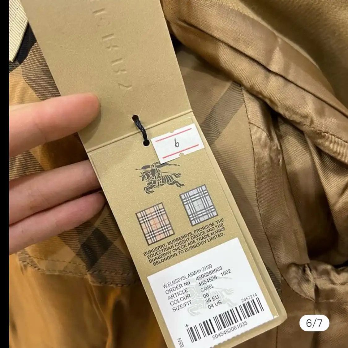 Burberry BURBERRY M size Winter brown wool lapel Women's coat Size M / US 6-8 / IT 42-44 - 7 Thumbnail