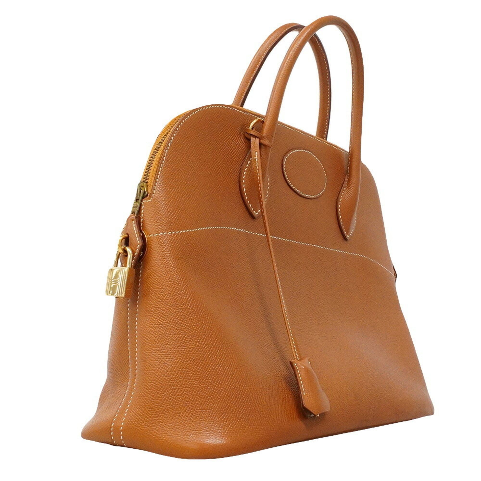 Hermes Hermes Bolide 35 handbag, Courchevel leather, gold, □A stamp, 2-way bag for women. Size ONE SIZE - 2 Thumbnail