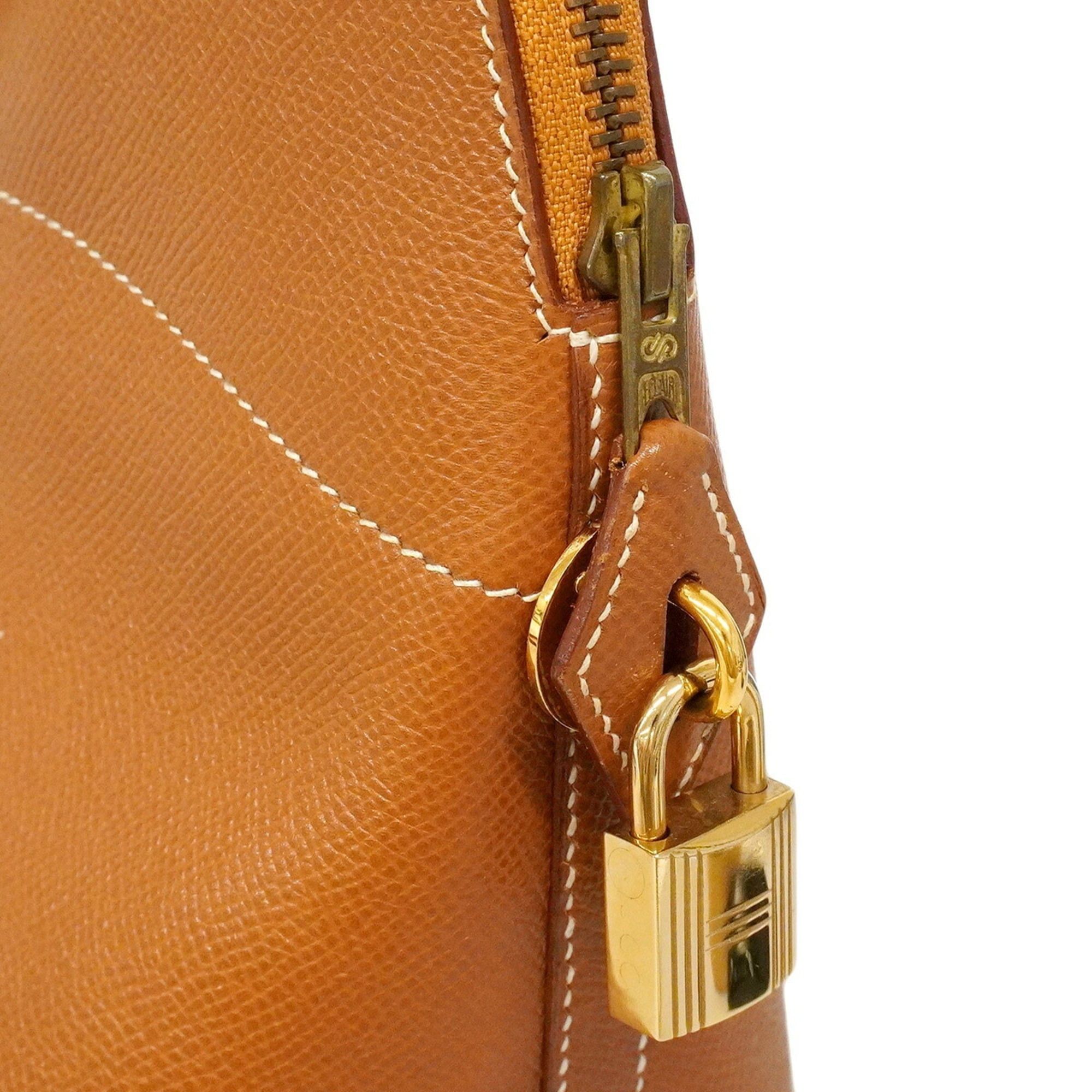 Hermes Hermes Bolide 35 handbag, Courchevel leather, gold, □A stamp, 2-way bag for women. Size ONE SIZE - 8 Thumbnail