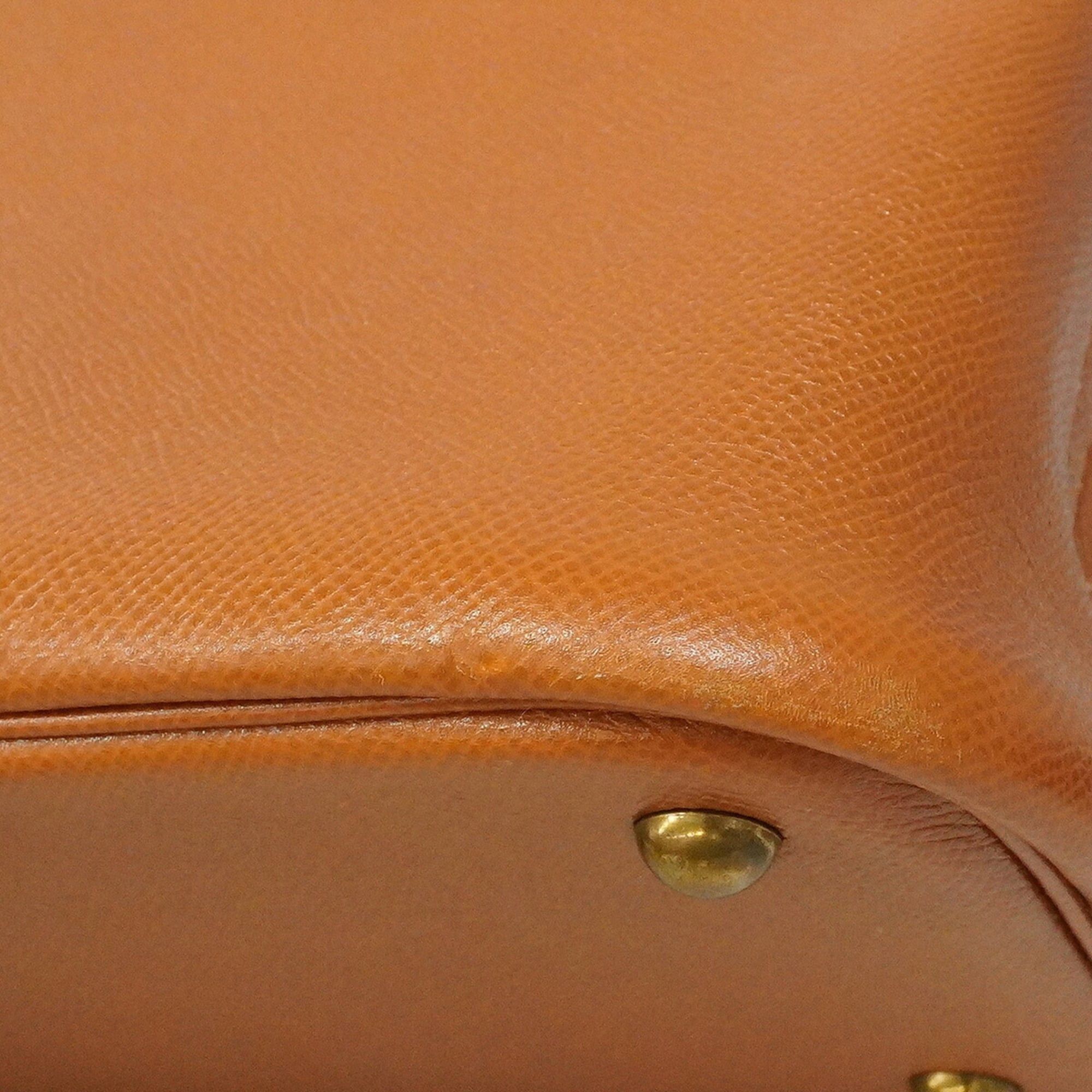 Hermes Hermes Bolide 35 handbag, Courchevel leather, gold, □A stamp, 2-way bag for women. Size ONE SIZE - 11 Thumbnail