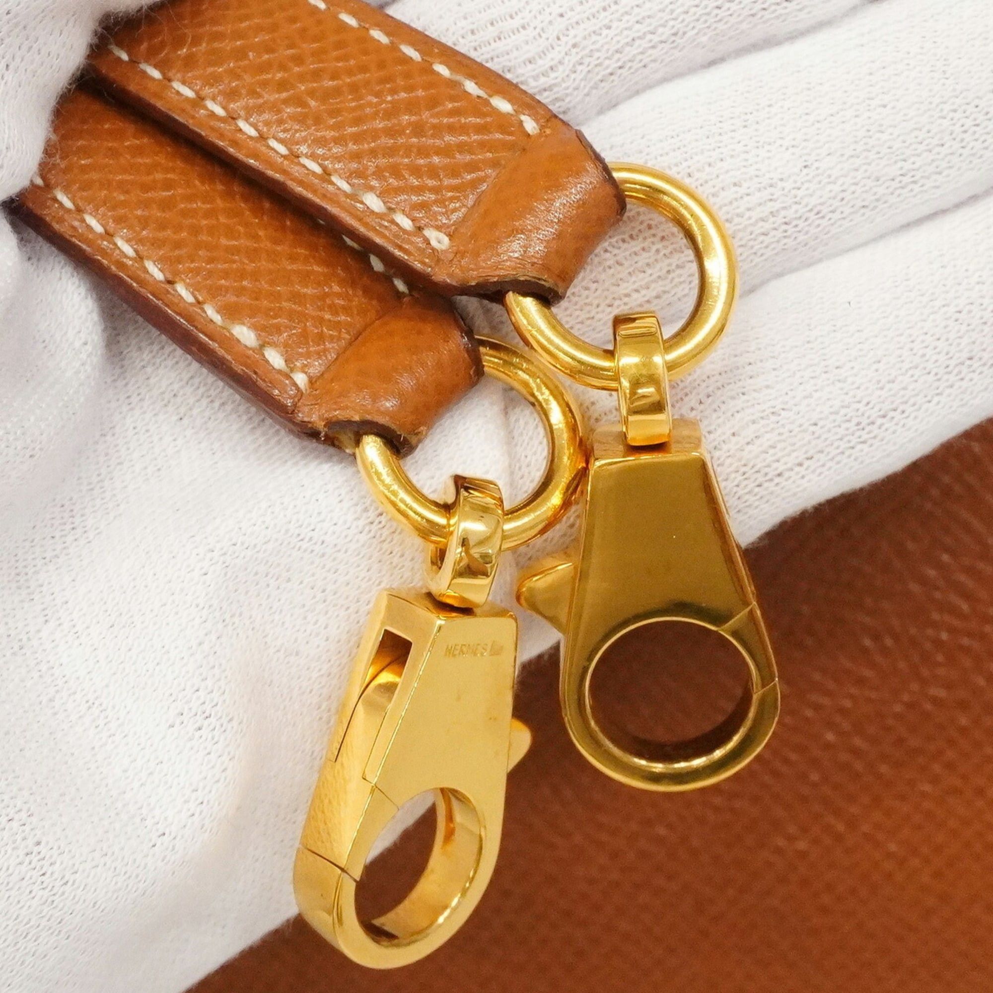 Hermes Hermes Bolide 35 handbag, Courchevel leather, gold, □A stamp, 2-way bag for women. Size ONE SIZE - 9 Thumbnail