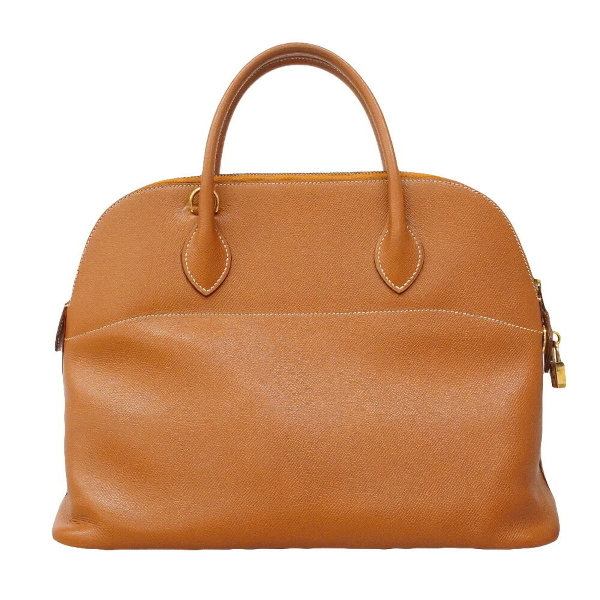 Hermes Hermes Bolide 35 handbag, Courchevel leather, gold, □A stamp, 2-way bag for women. Size ONE SIZE - 14 Thumbnail