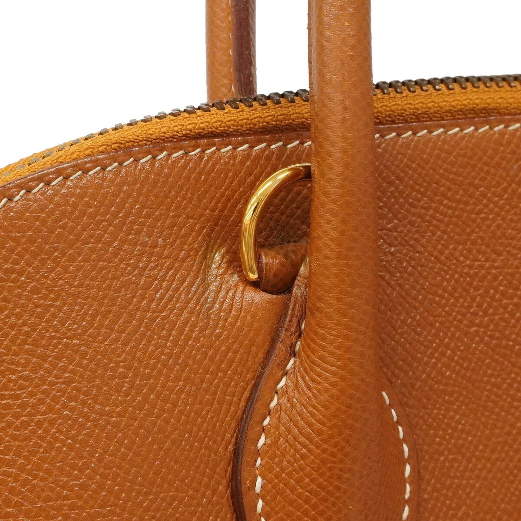 Hermes Hermes Bolide 35 handbag, Courchevel leather, gold, □A stamp, 2-way bag for women. Size ONE SIZE - 13 Thumbnail