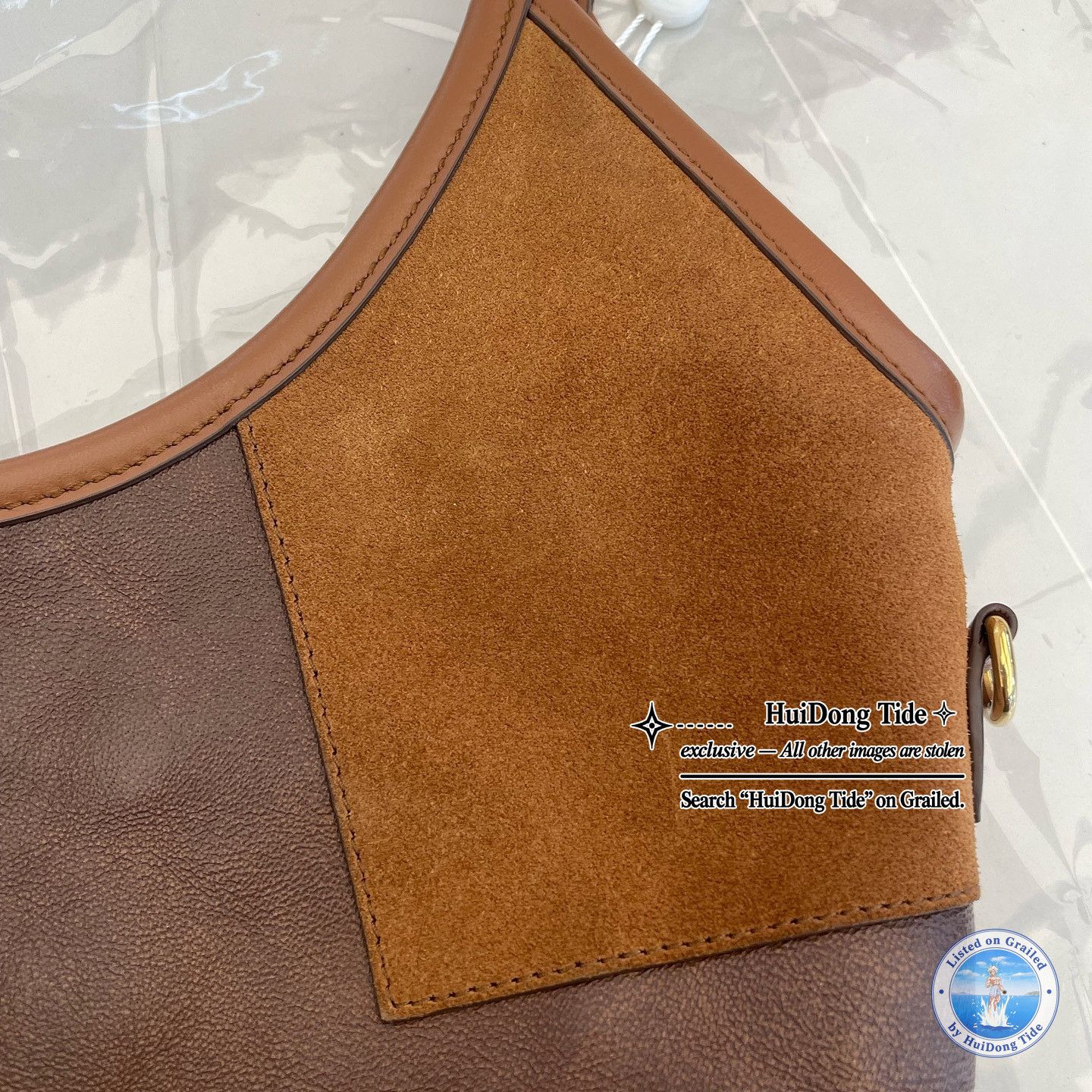 Miu Miu Miu Miu Patchwork Ivy Tote Bag Brown Size ONE SIZE - 16 Thumbnail