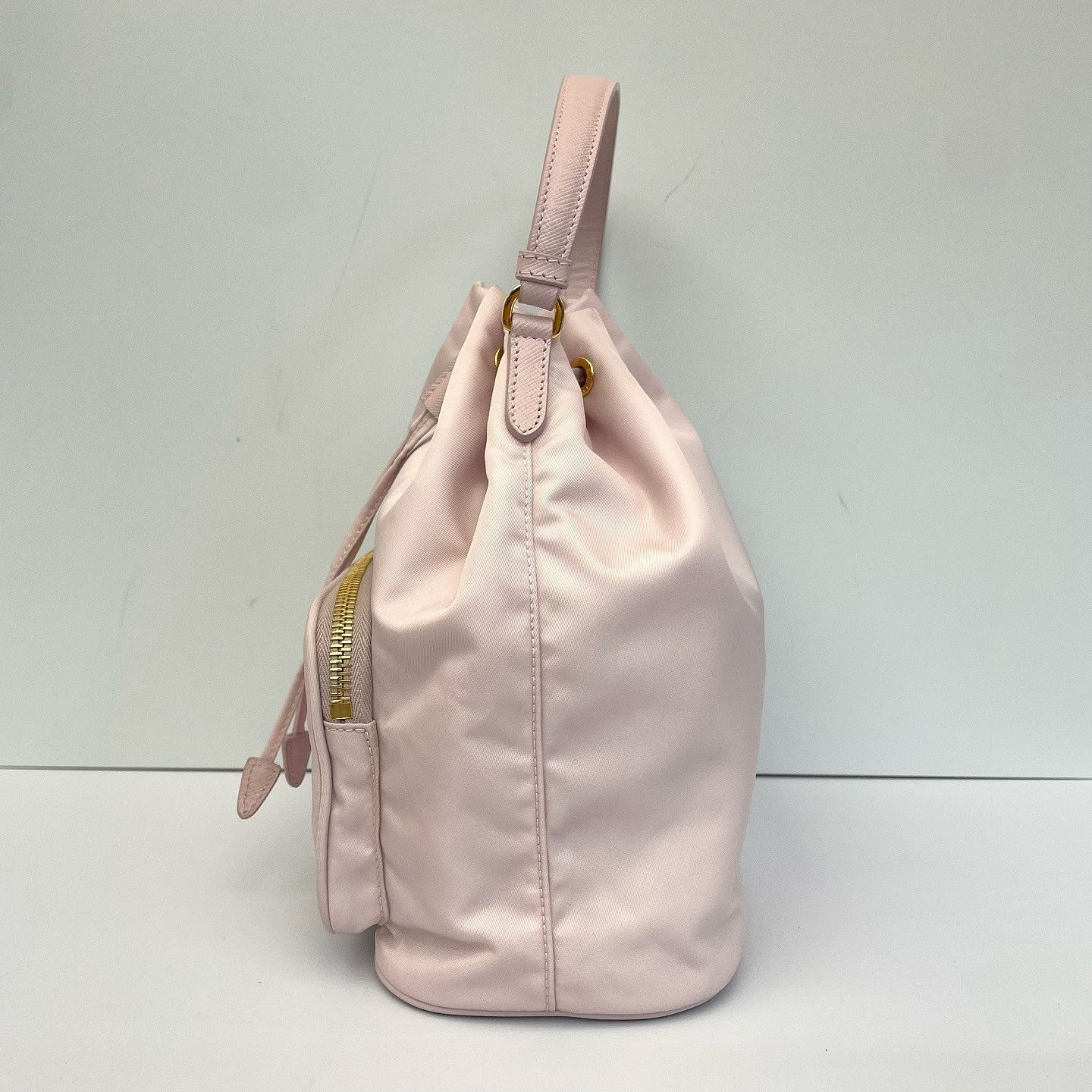 Prada Prada Duet Nylon Bucket Bag Pink Size ONE SIZE - 3 Thumbnail