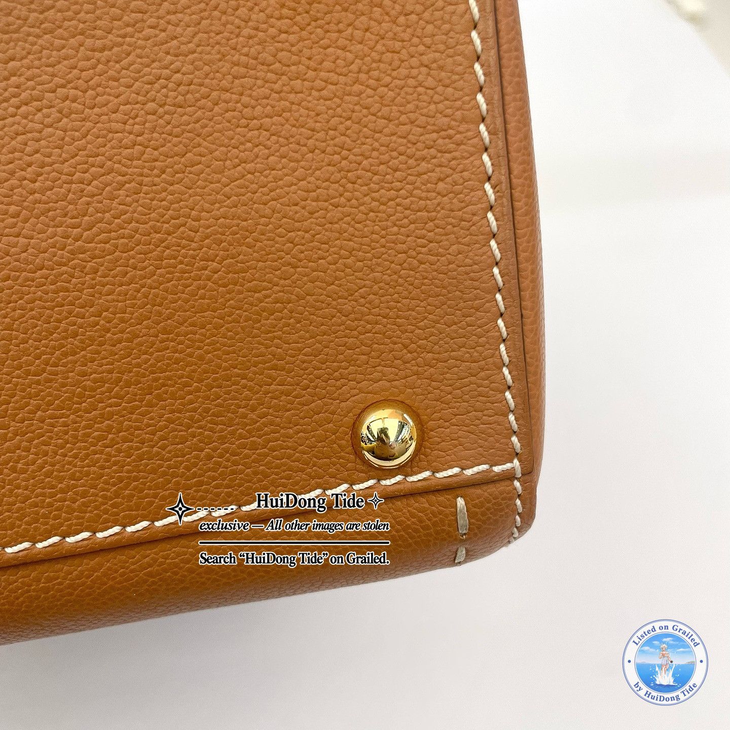 Delvaux Delvaux Brillant Mini Leather Handle Bag Caramel Size ONE SIZE - 12 Thumbnail