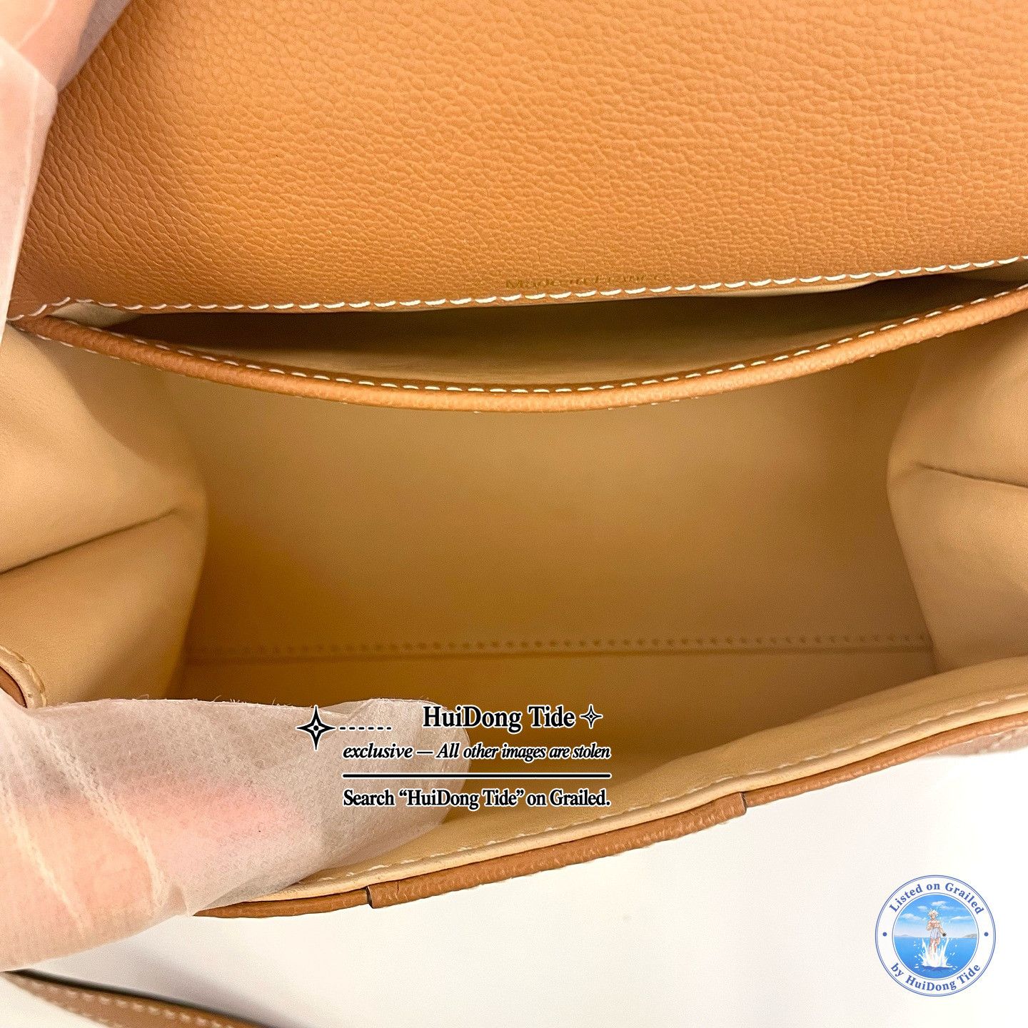Delvaux Delvaux Brillant Mini Leather Handle Bag Caramel Size ONE SIZE - 4 Thumbnail