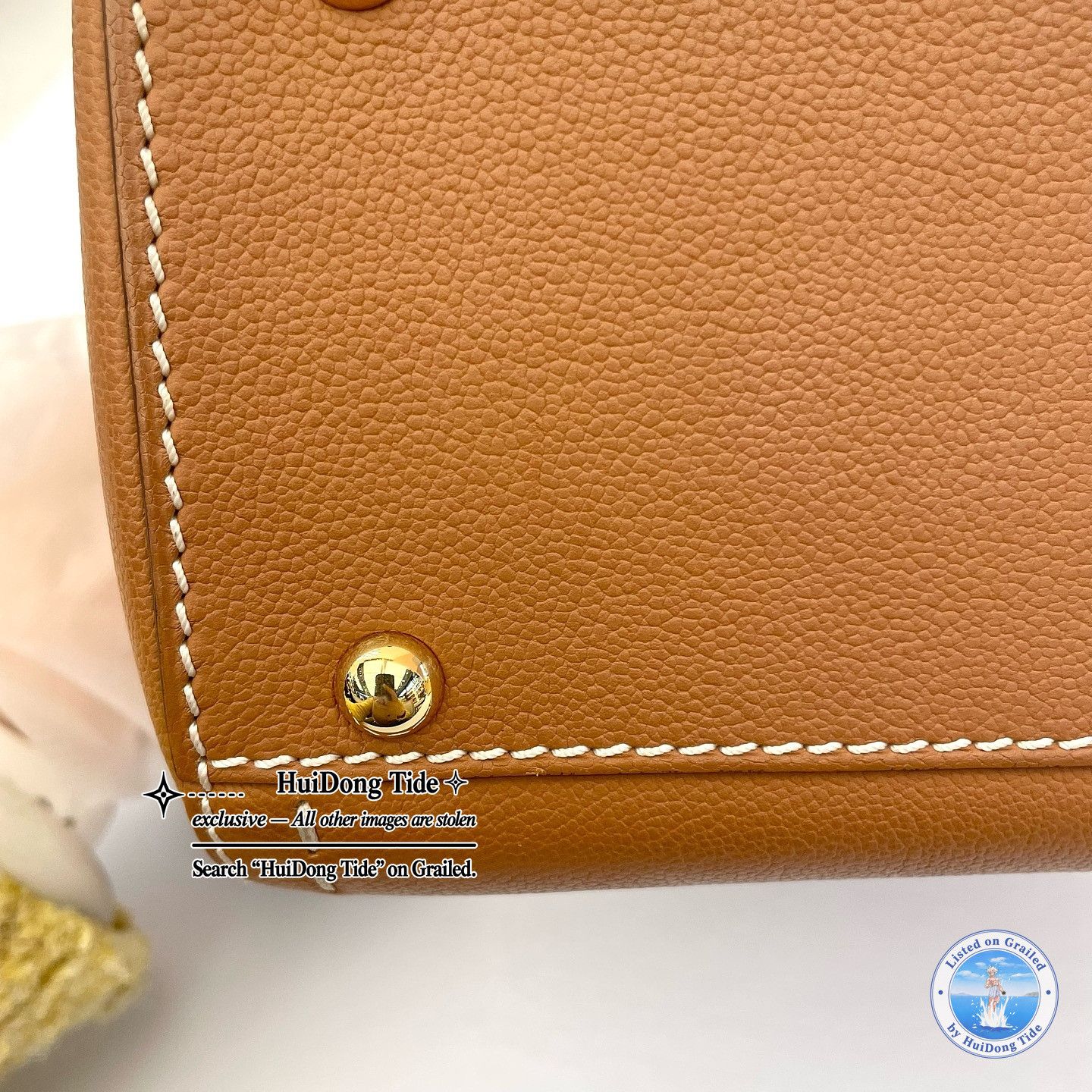 Delvaux Delvaux Brillant Mini Leather Handle Bag Caramel Size ONE SIZE - 11 Thumbnail
