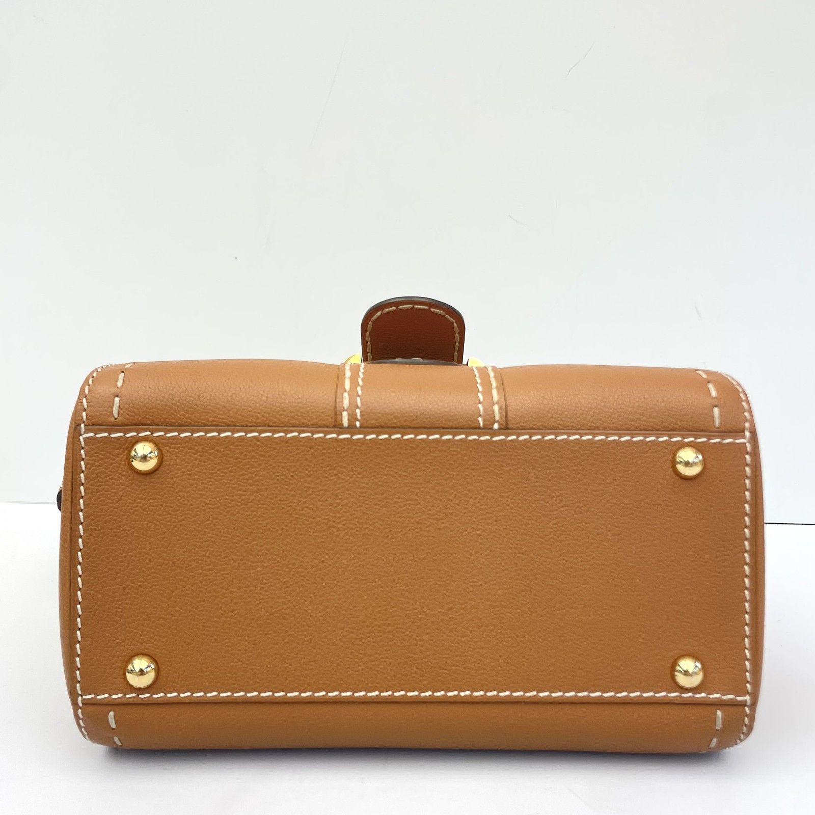 Delvaux Delvaux Brillant Mini Leather Handle Bag Caramel Size ONE SIZE - 3 Thumbnail