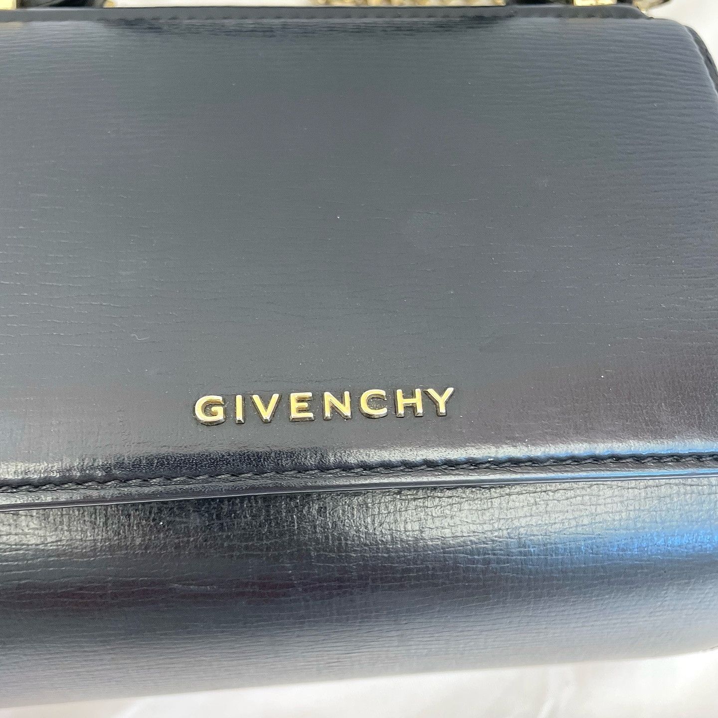 Givenchy Givenchy Black Logo Leather Handle Bag Size ONE SIZE - 6 Thumbnail