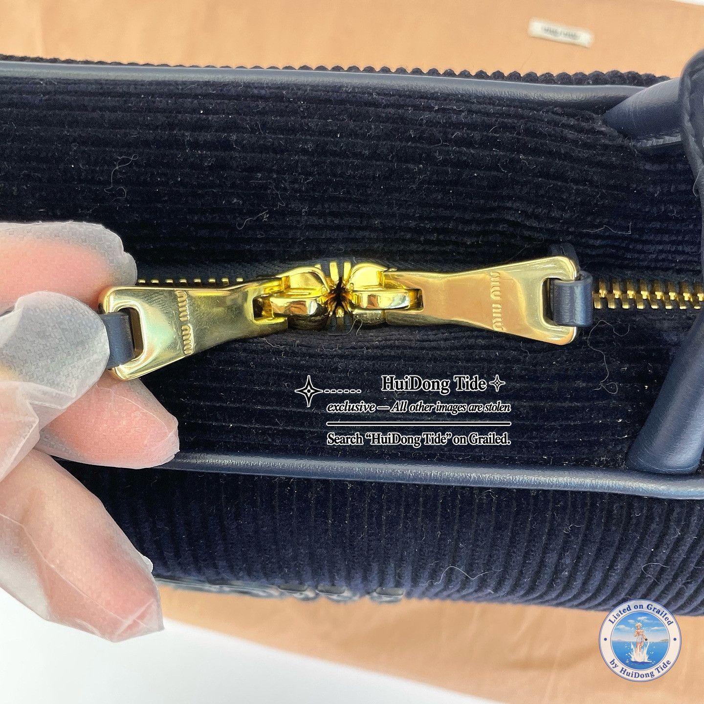 Miu Miu Miu Miu Beau Corduroy Handle Bag Size ONE SIZE - 19 Thumbnail
