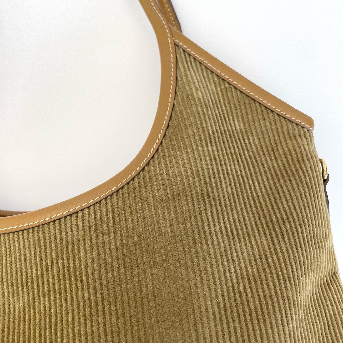 Miu Miu Miu Miu Ivy Corduroy Tote Bag Brown Size ONE SIZE - 16 Thumbnail