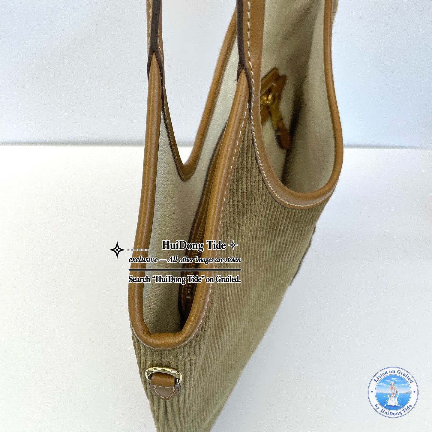 Miu Miu Miu Miu Ivy Corduroy Tote Bag Brown Size ONE SIZE - 19 Thumbnail