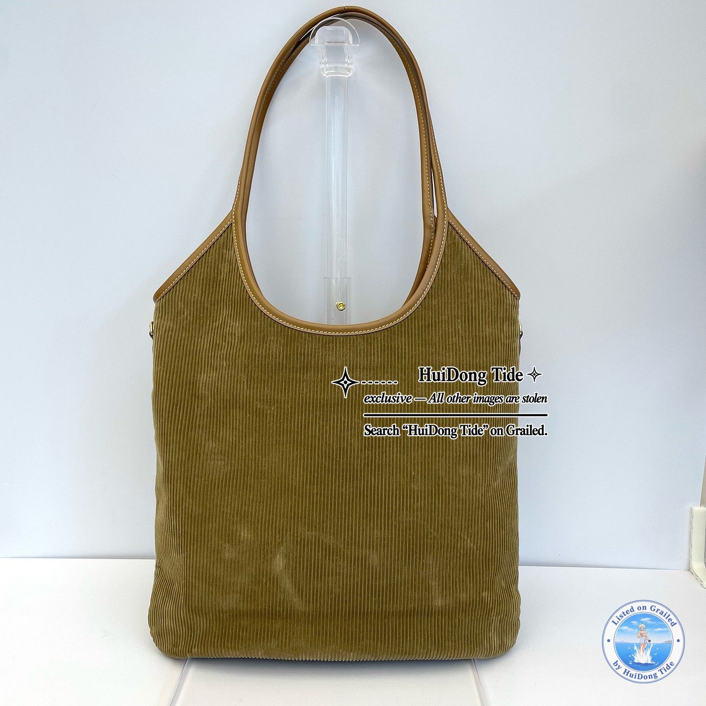 Miu Miu Miu Miu Ivy Corduroy Tote Bag Brown Size ONE SIZE - 2 Thumbnail
