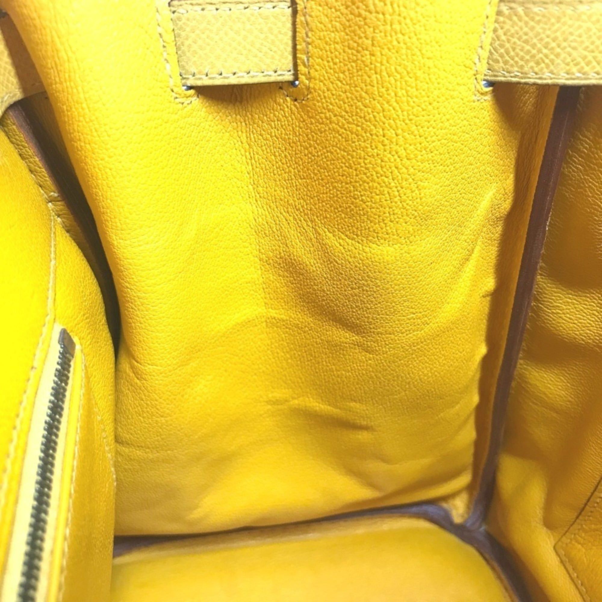 Hermes HERMES Birkin 35 Tote Bag Handbag Leather Men's Women's Jaune Yellow Size ONE SIZE - 14 Thumbnail