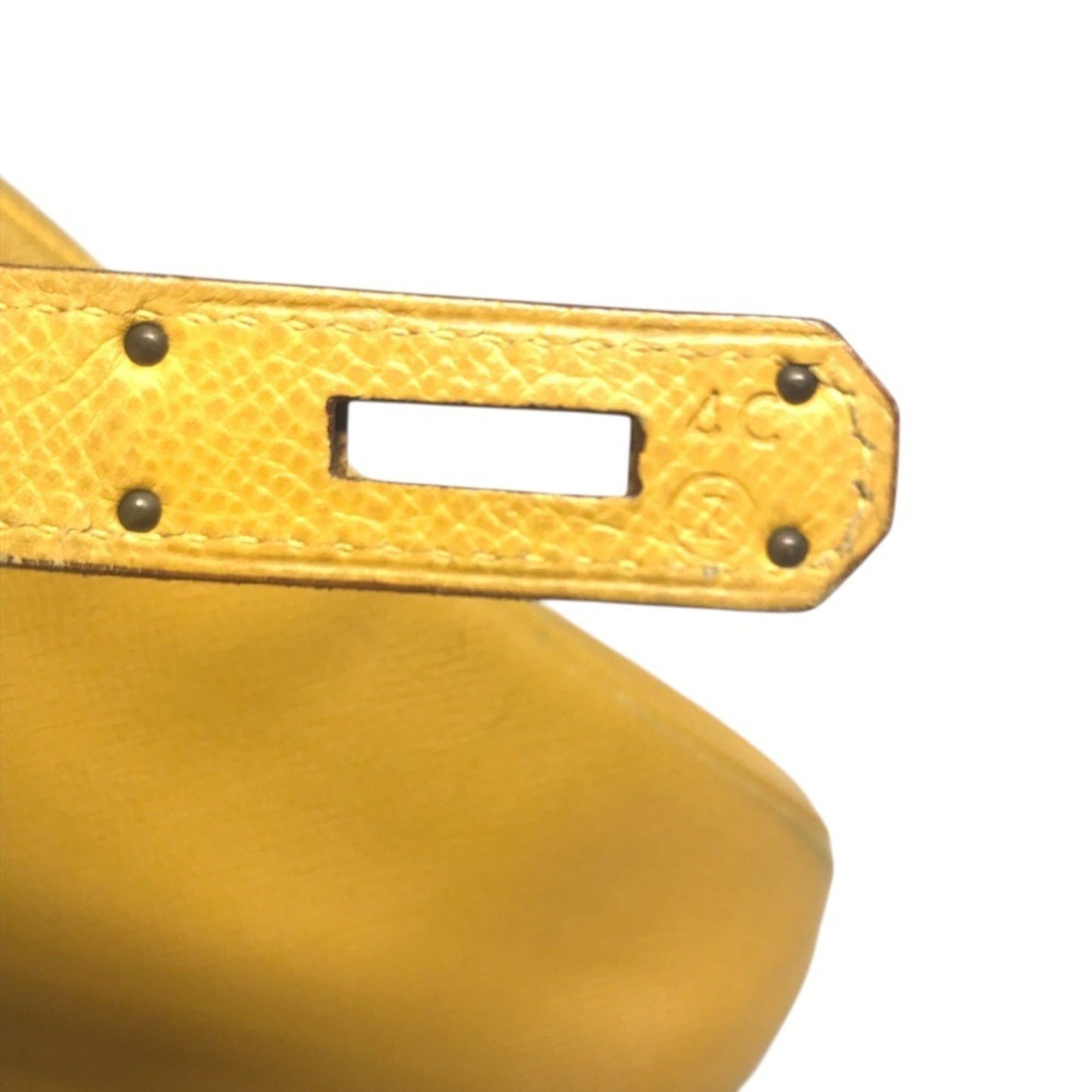 Hermes HERMES Birkin 35 Tote Bag Handbag Leather Men's Women's Jaune Yellow Size ONE SIZE - 11 Thumbnail