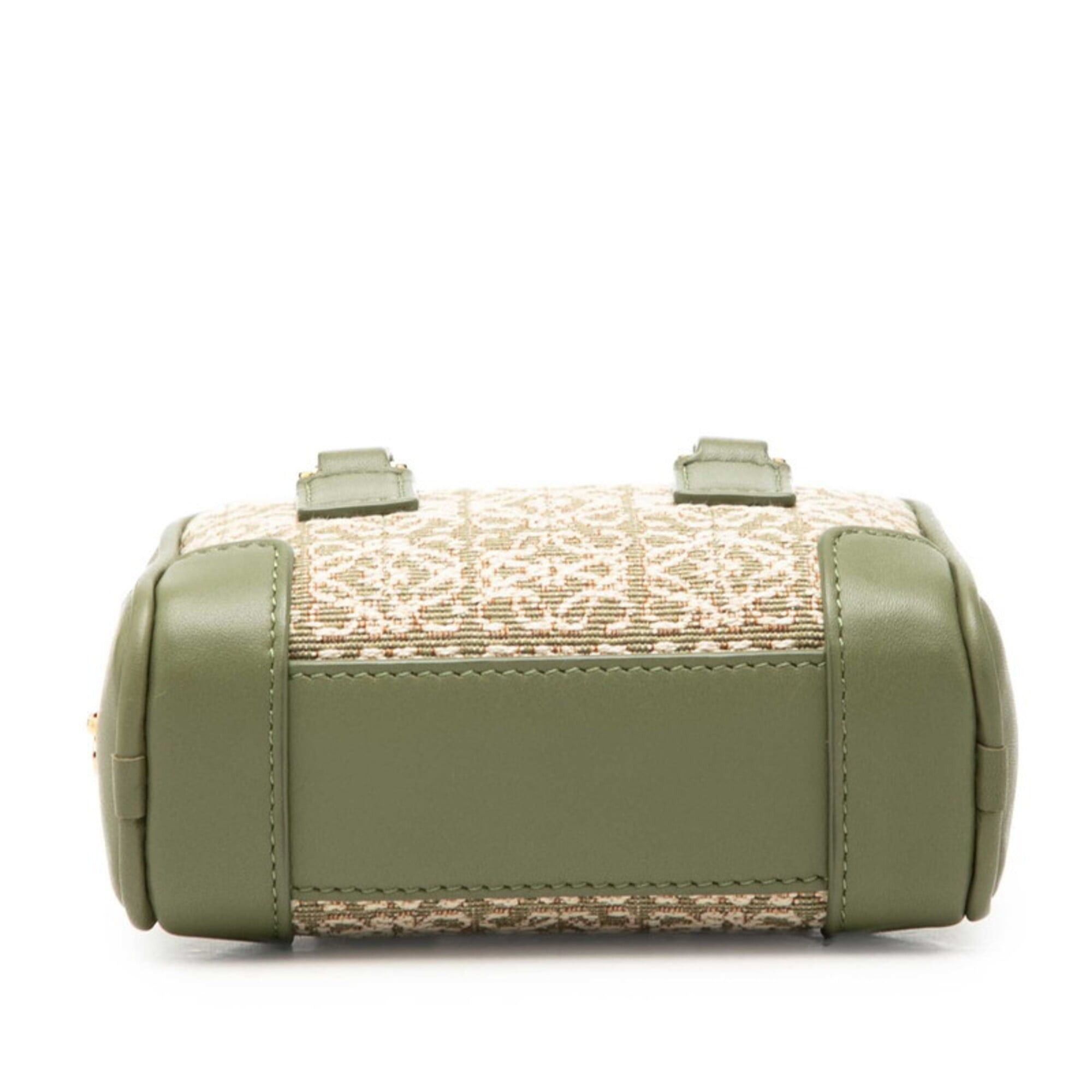Loewe Loewe Repeat Anagram Amazona 12 Mini Handbag Chain Shoulder Bag 2-Way Green Gold Hardware Canvas Leather Women's LOEWE Size ONE SIZE - 3 Thumbnail
