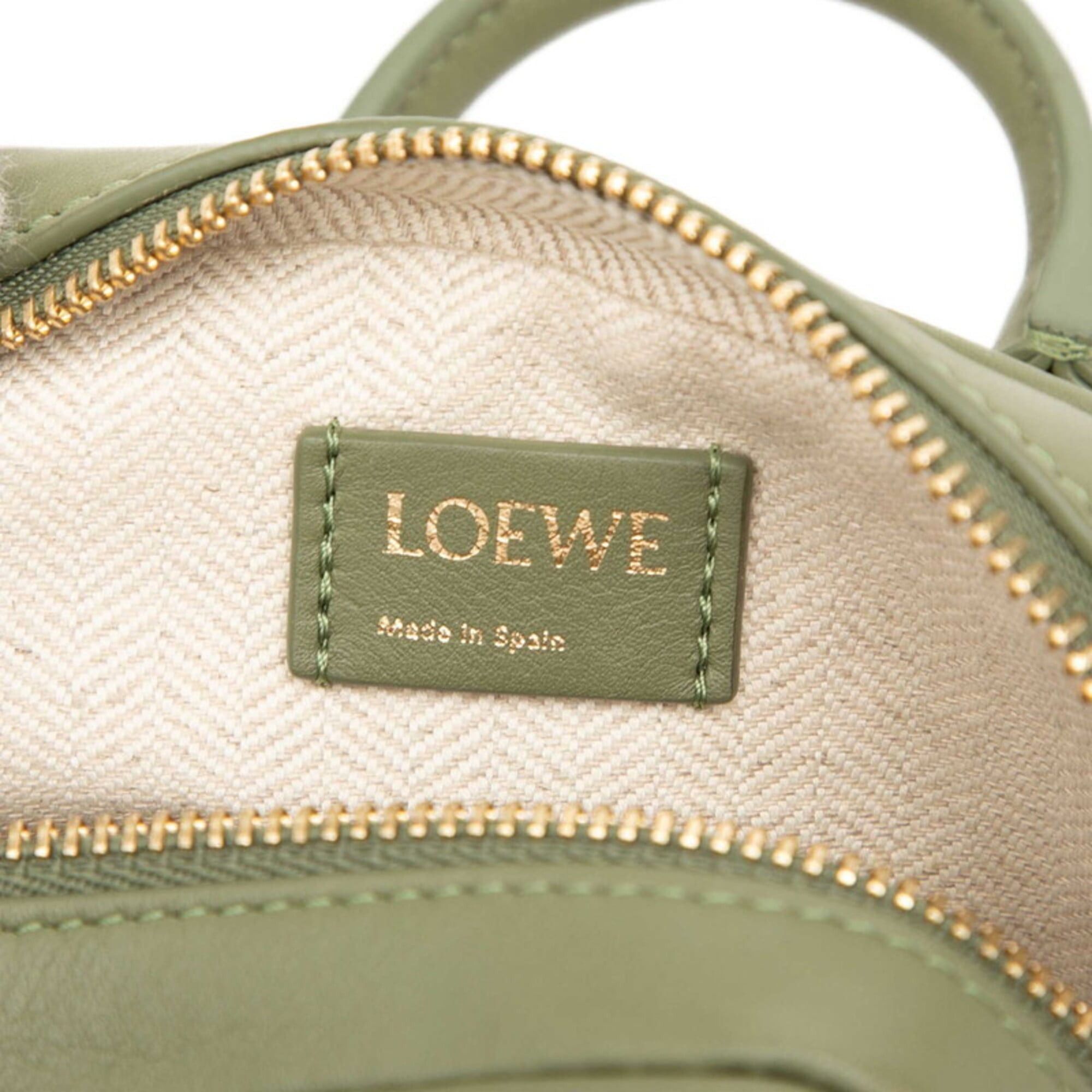 Loewe Loewe Repeat Anagram Amazona 12 Mini Handbag Chain Shoulder Bag 2-Way Green Gold Hardware Canvas Leather Women's LOEWE Size ONE SIZE - 6 Thumbnail