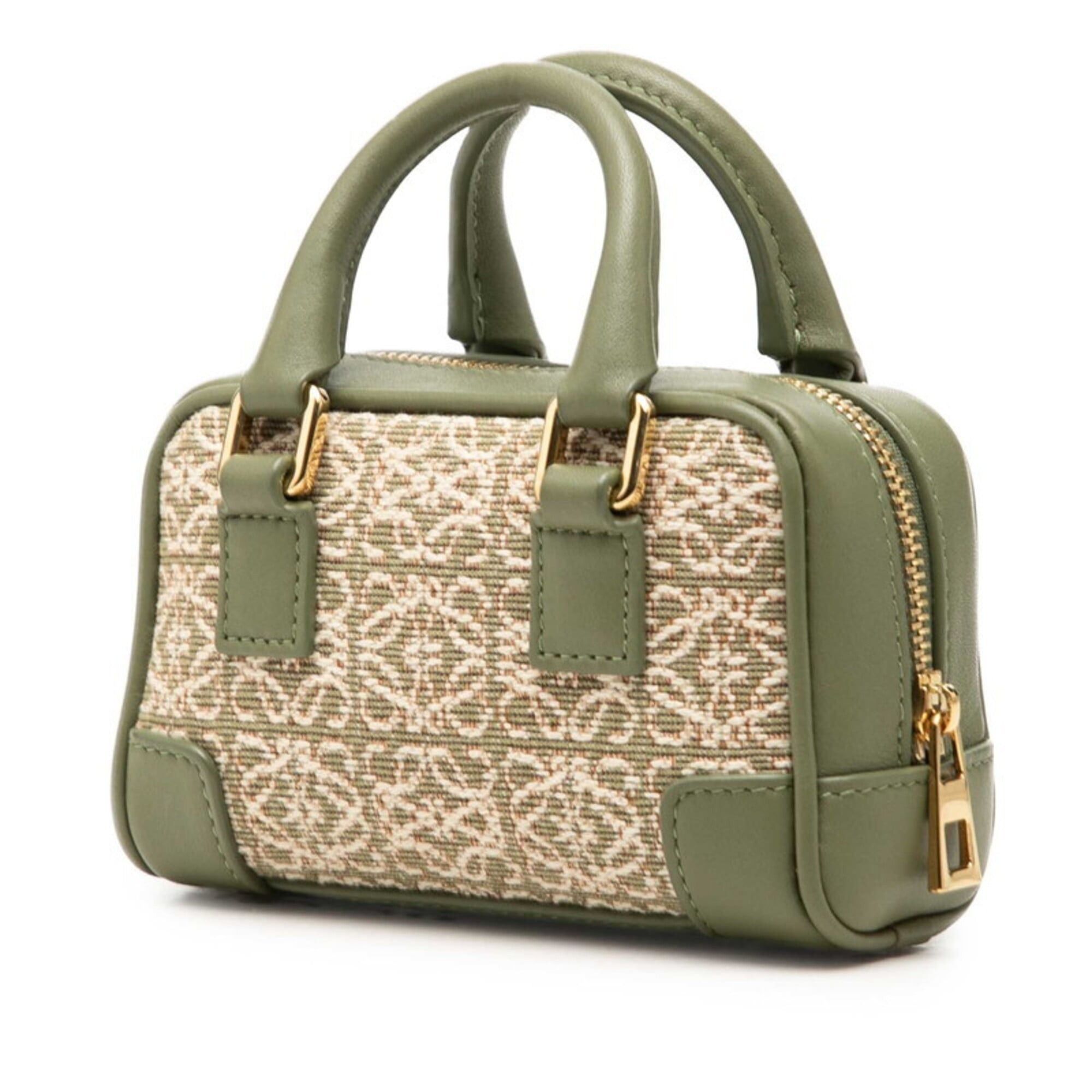 Loewe Loewe Repeat Anagram Amazona 12 Mini Handbag Chain Shoulder Bag 2-Way Green Gold Hardware Canvas Leather Women's LOEWE Size ONE SIZE - 2 Thumbnail