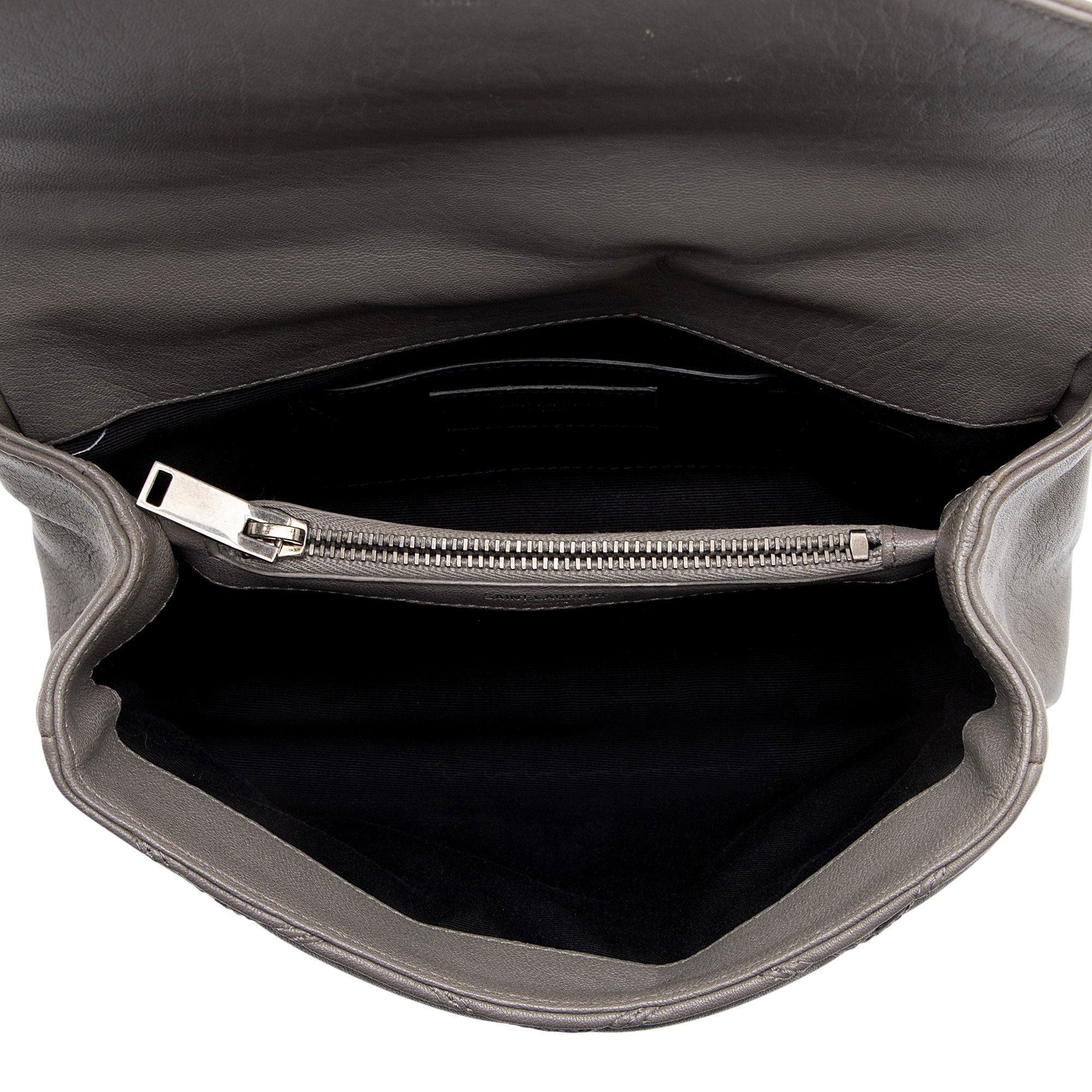 Saint Laurent Paris Saint Laurent Diamond Quilted Leather Monogram College Mediu Size ONE SIZE - 7 Thumbnail