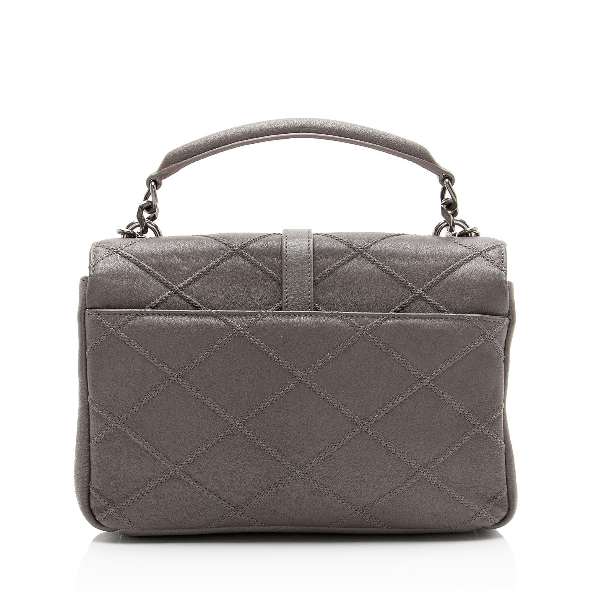 Saint Laurent Paris Saint Laurent Diamond Quilted Leather Monogram College Mediu Size ONE SIZE - 3 Thumbnail