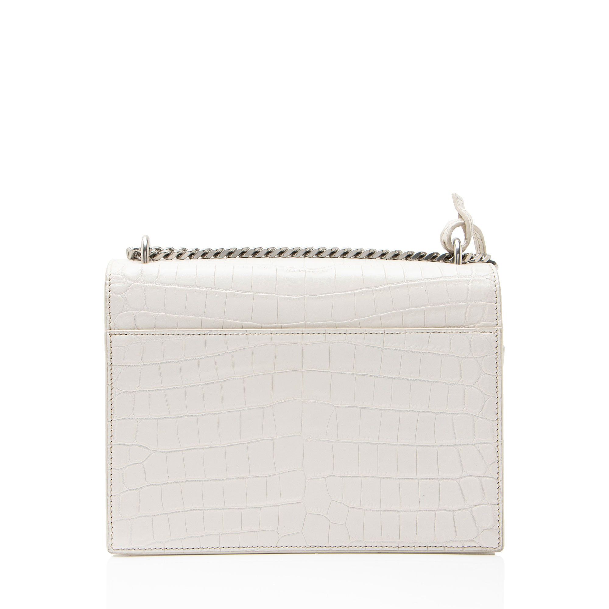 Saint Laurent Paris Saint Laurent Croc Embossed Leather Monogram Sunset Medium S Size ONE SIZE - 3 Thumbnail