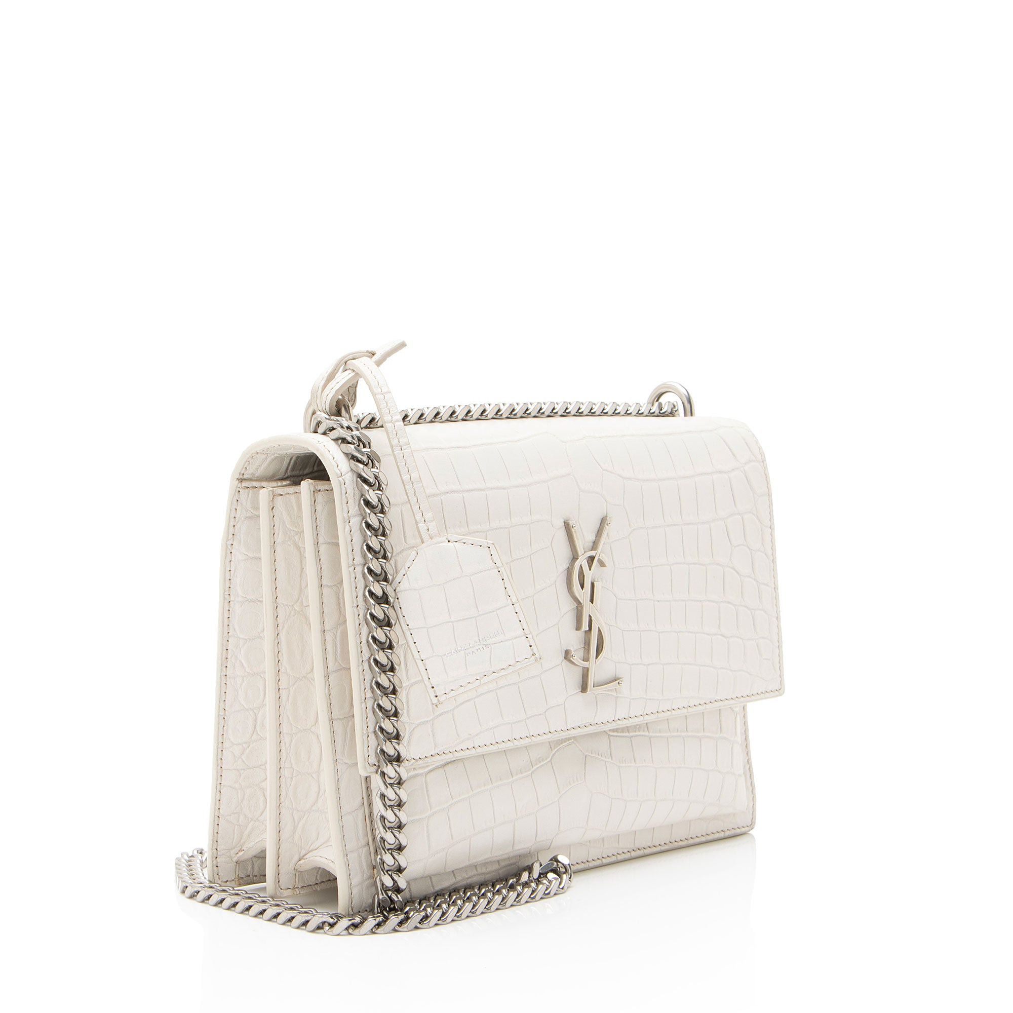 Saint Laurent Paris Saint Laurent Croc Embossed Leather Monogram Sunset Medium S Size ONE SIZE - 2 Thumbnail
