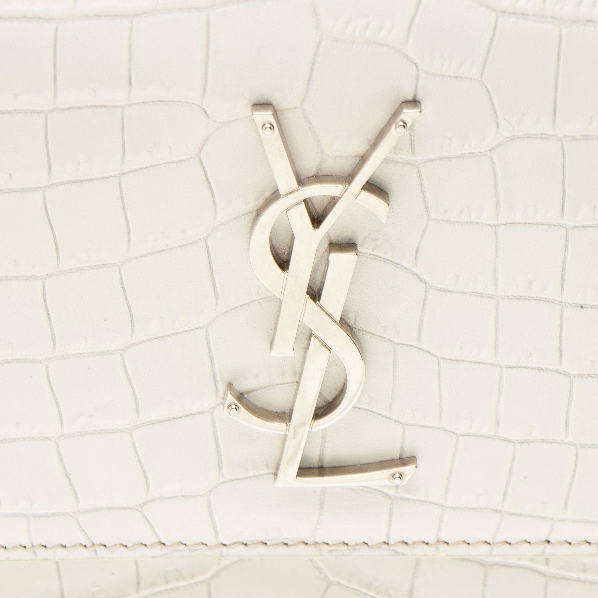 Saint Laurent Paris Saint Laurent Croc Embossed Leather Monogram Sunset Medium S Size ONE SIZE - 10 Thumbnail