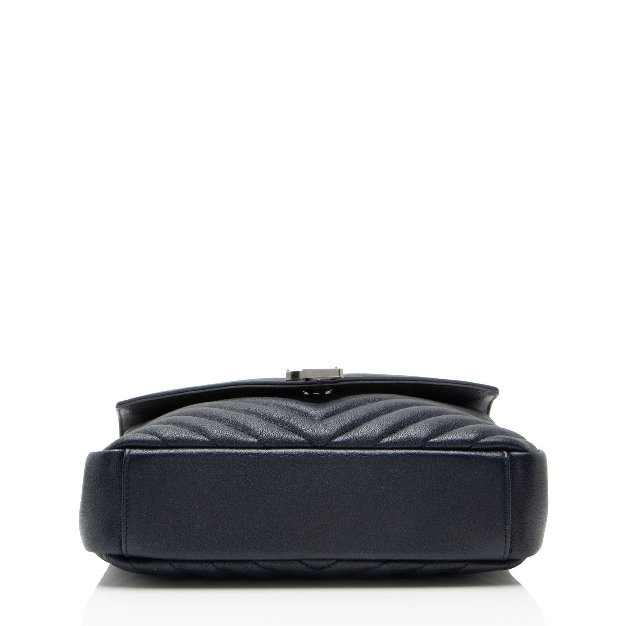 Saint Laurent Paris Saint Laurent Matelasse Calfskin Monogram College Medium Sho Size ONE SIZE - 4 Thumbnail
