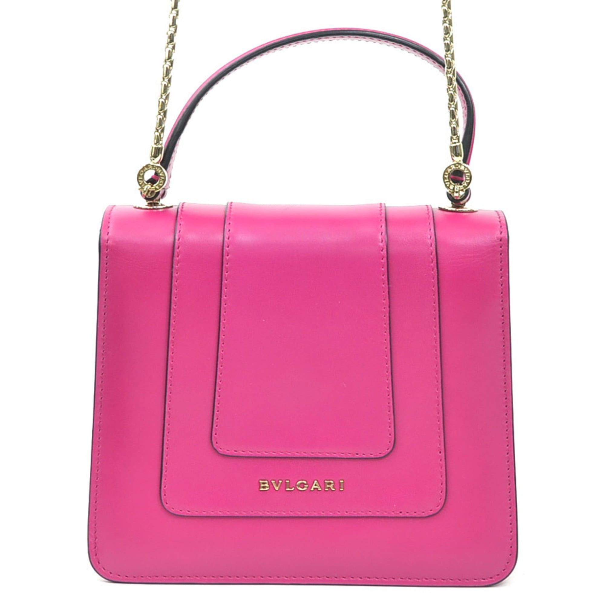 Bvlgari Bulgari BVLGARI Serpenti Forever Leather Handbag Shoulder Bag, Magenta Gold, Women's e62184c Size ONE SIZE - 3 Thumbnail