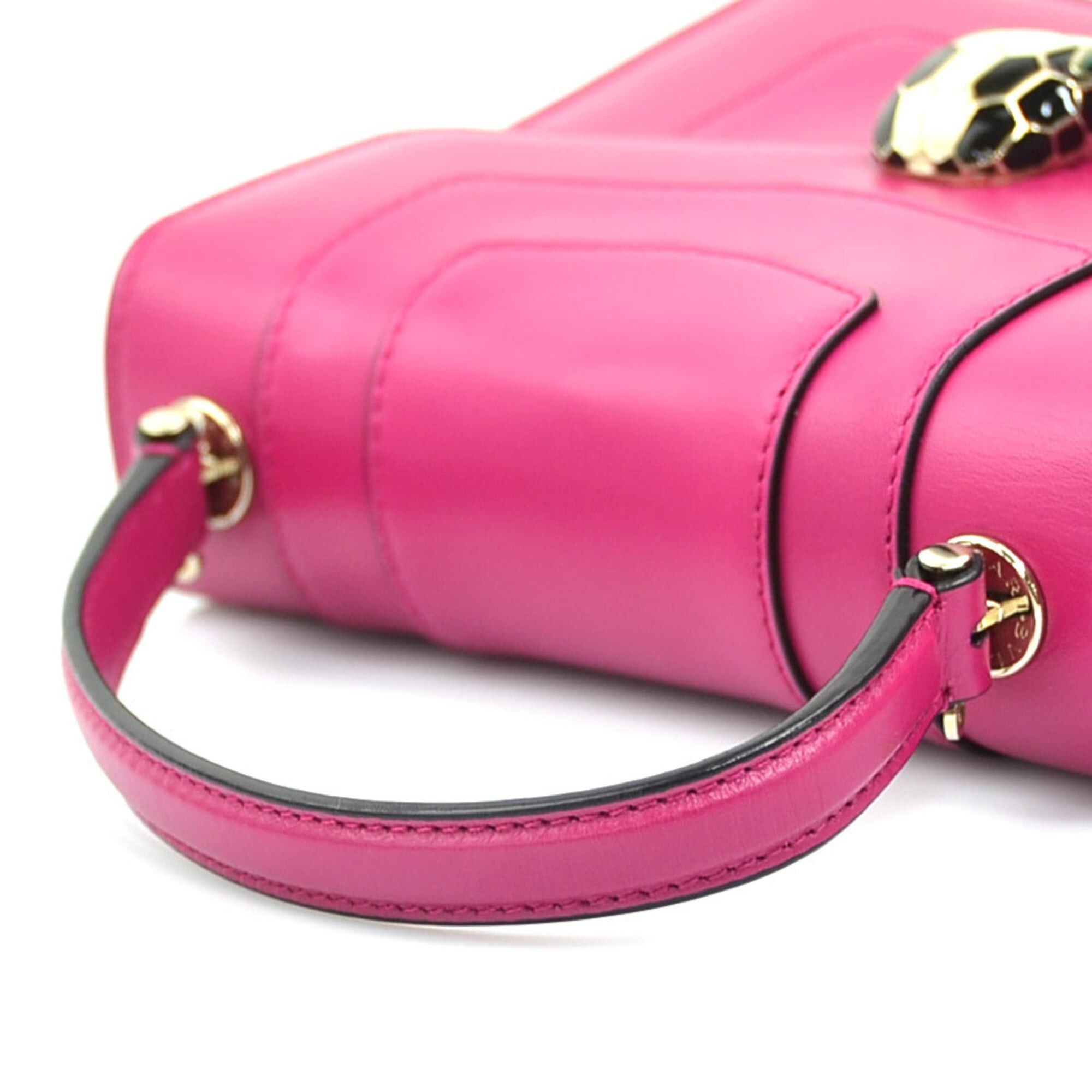 Bvlgari Bulgari BVLGARI Serpenti Forever Leather Handbag Shoulder Bag, Magenta Gold, Women's e62184c Size ONE SIZE - 8 Thumbnail