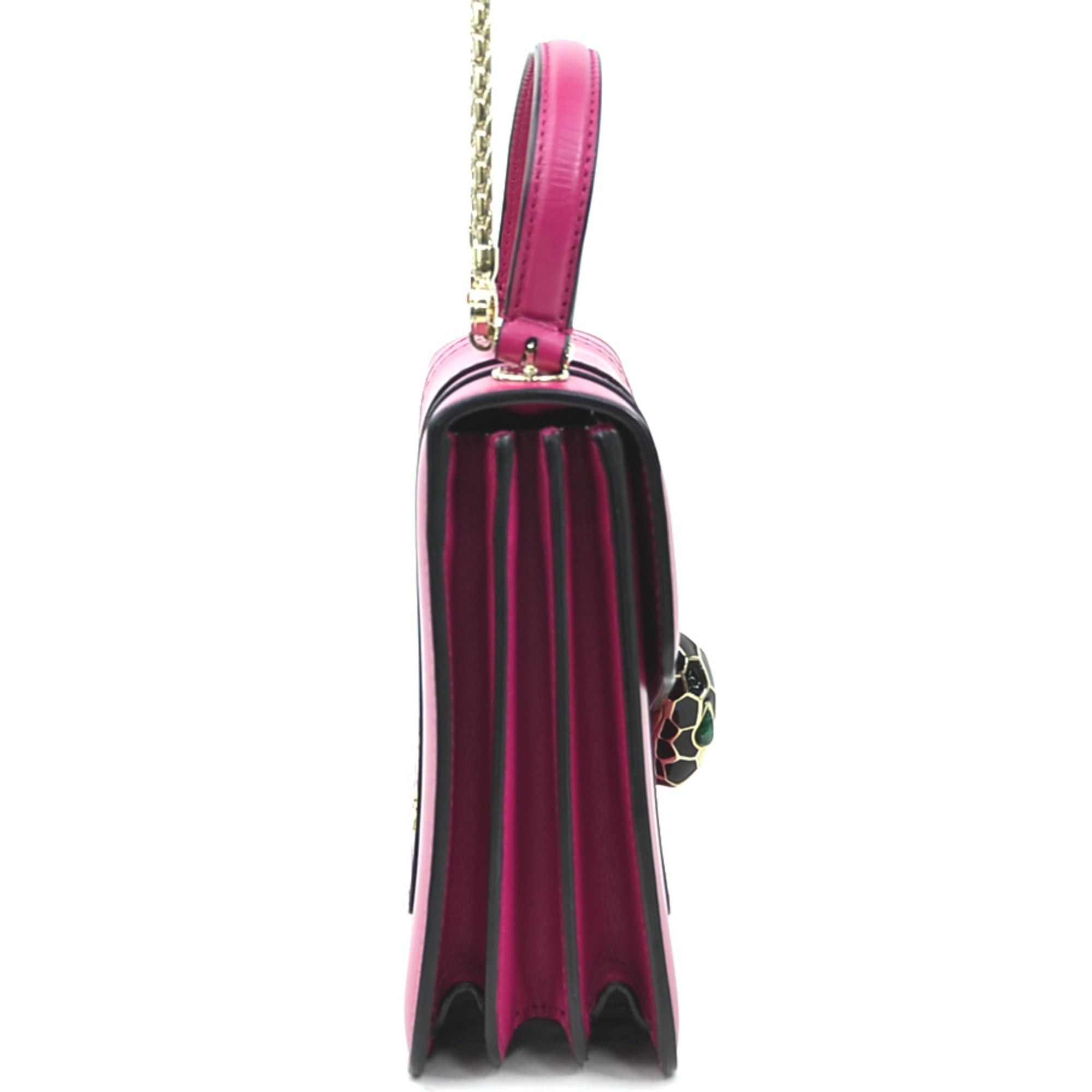 Bvlgari Bulgari BVLGARI Serpenti Forever Leather Handbag Shoulder Bag, Magenta Gold, Women's e62184c Size ONE SIZE - 2 Thumbnail