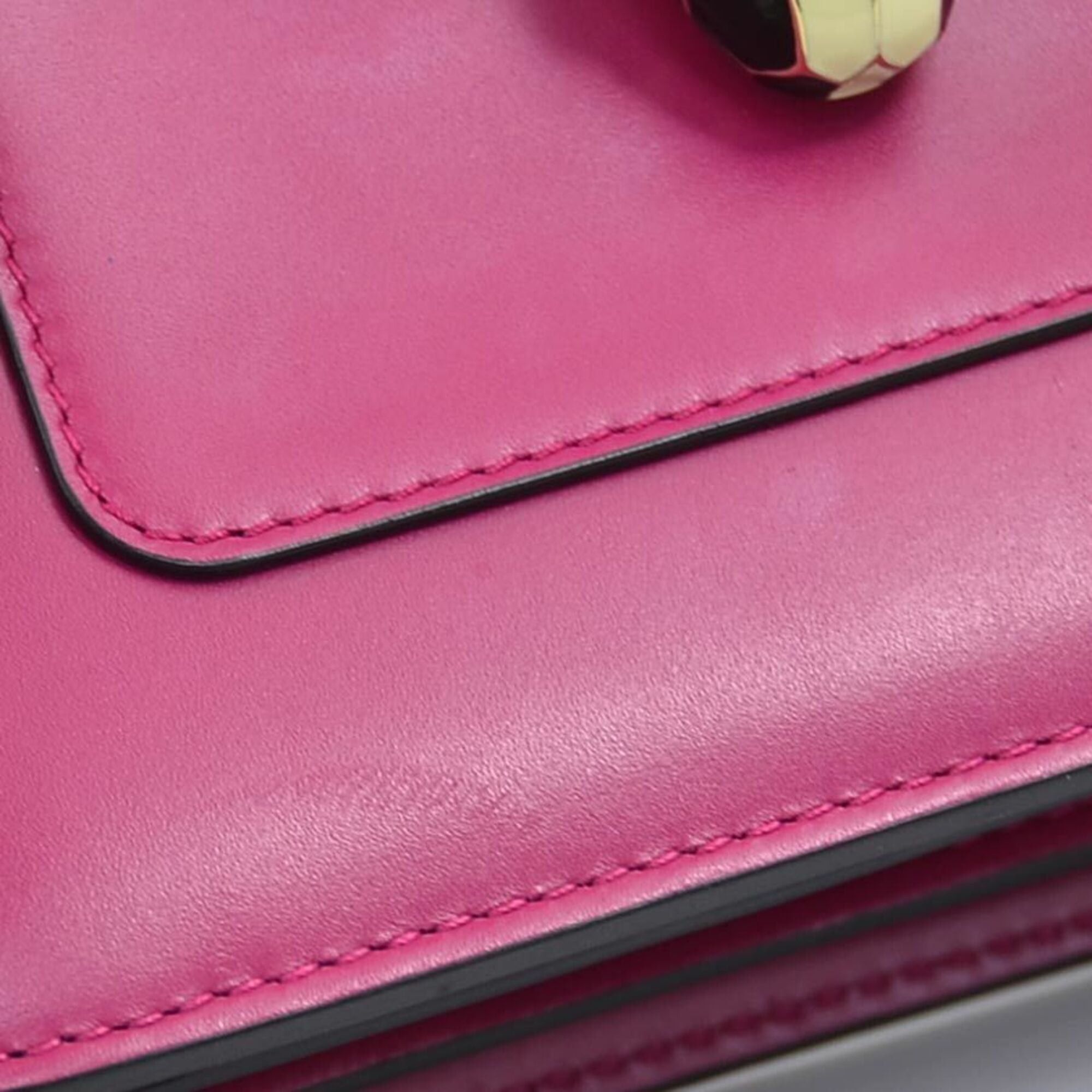 Bvlgari Bulgari BVLGARI Serpenti Forever Leather Handbag Shoulder Bag, Magenta Gold, Women's e62184c Size ONE SIZE - 11 Thumbnail