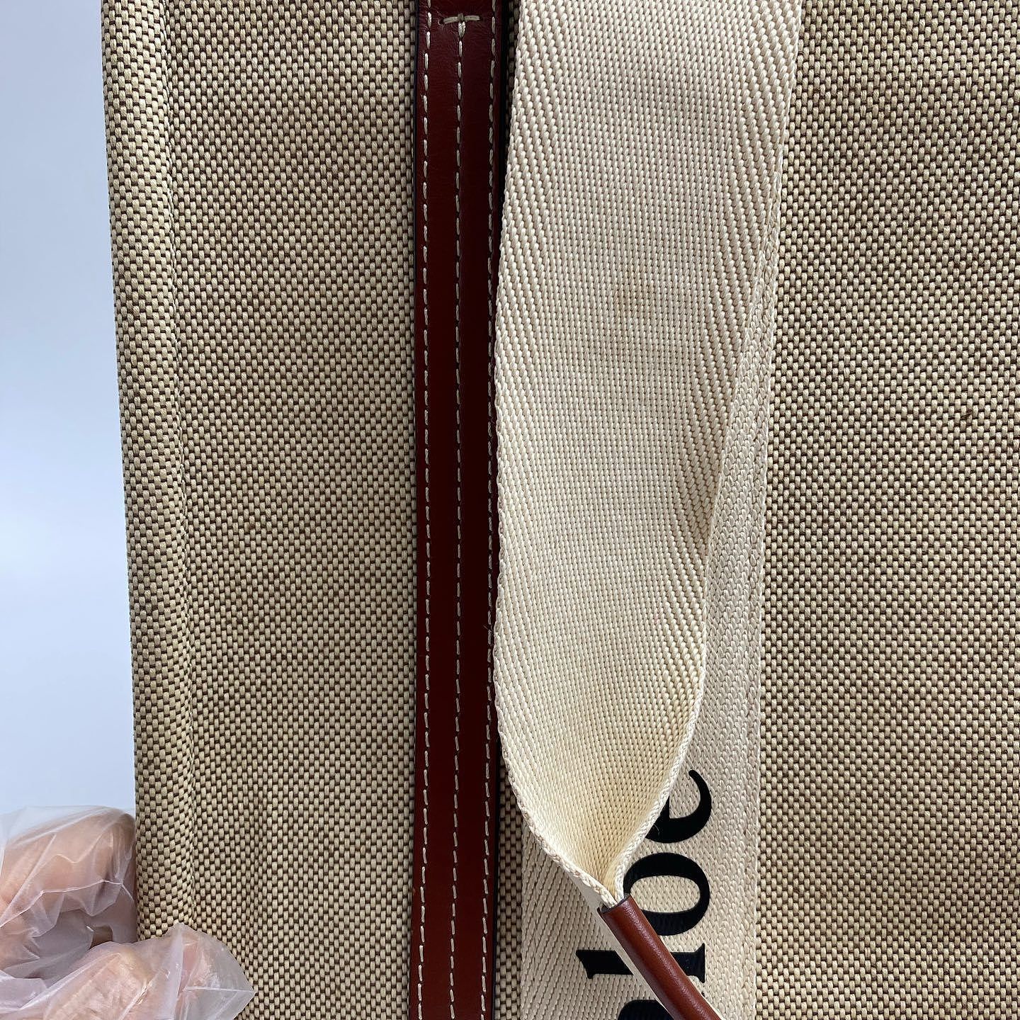 Chloe Chloe Woody Medium Linen Canvas Tote Bag Size ONE SIZE - 15 Thumbnail